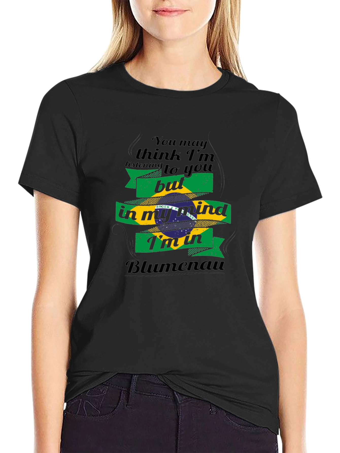 Blumenau Brazil Mind T-Shirt - Black
