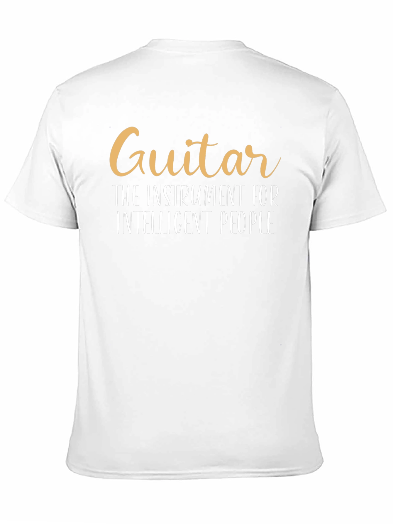 Guitar Instrument Intelligent People Black T-Shirt