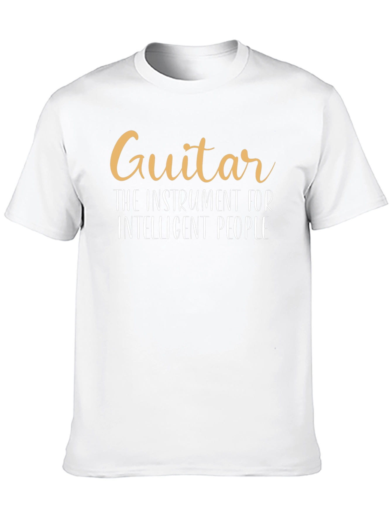 Guitar Instrument Intelligent People Black T-Shirt