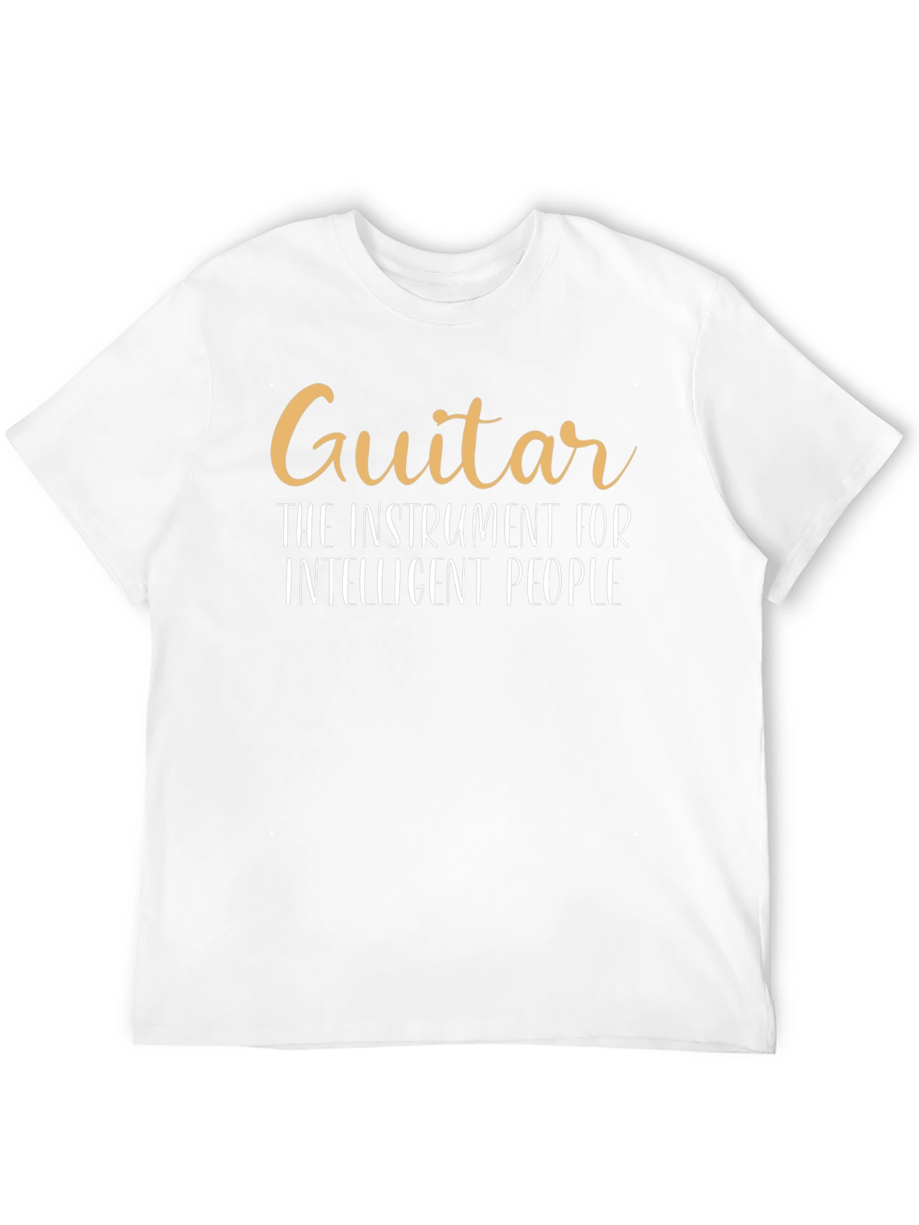 Guitar Instrument Intelligent People Black T-Shirt