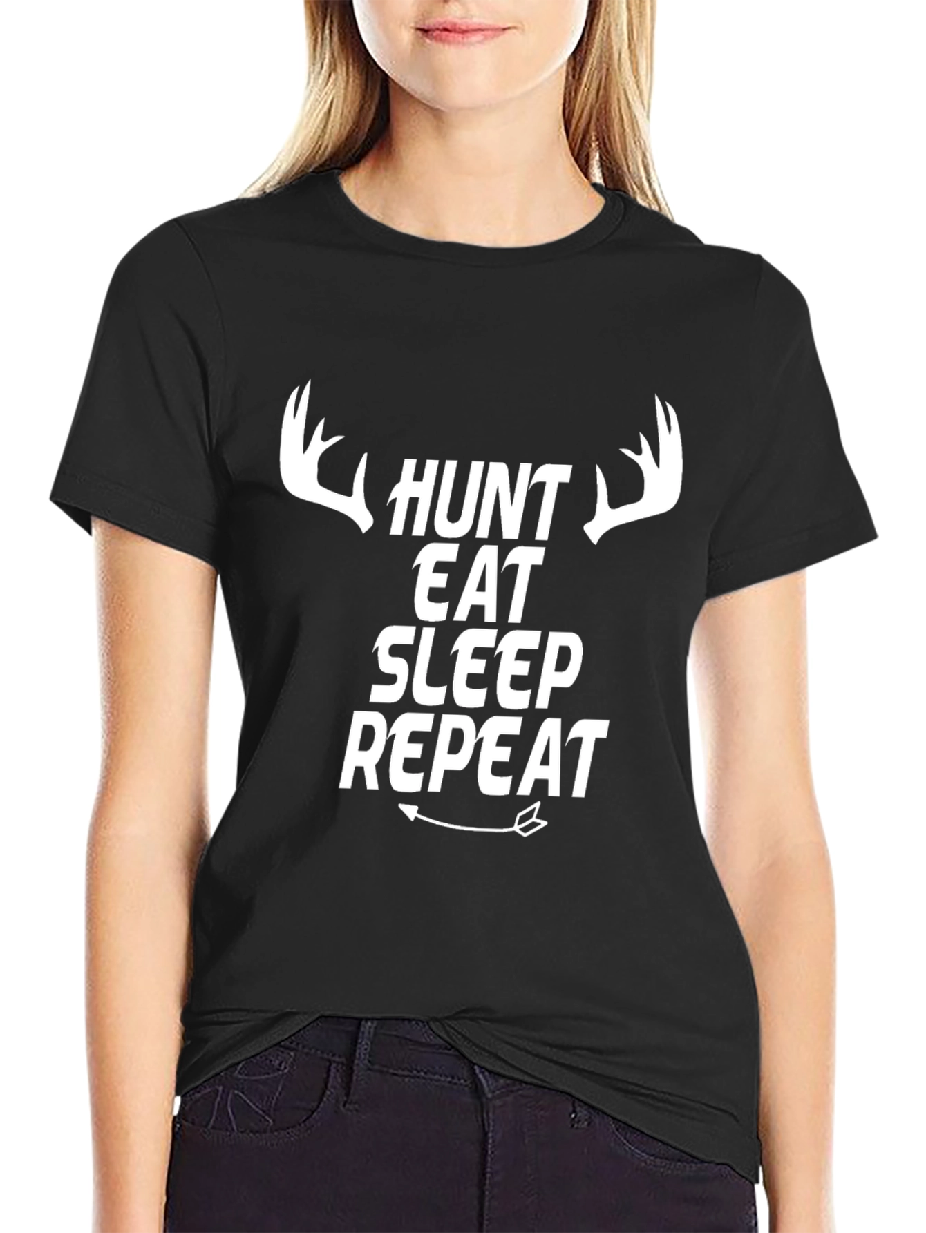 Hunt Eat Sleep Repeat Graphic Tee