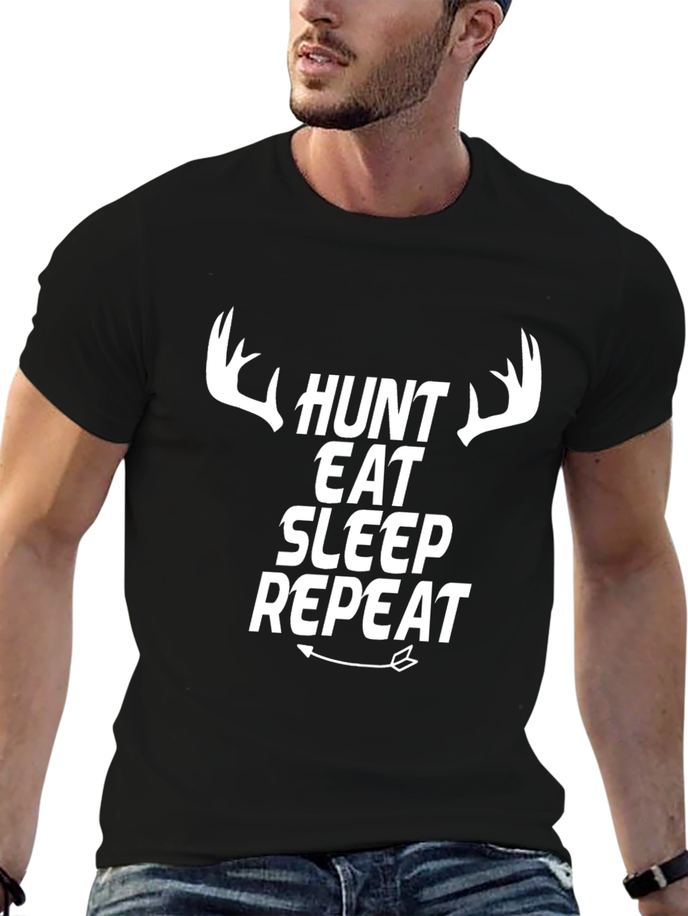 Hunt Eat Sleep Repeat Graphic Tee