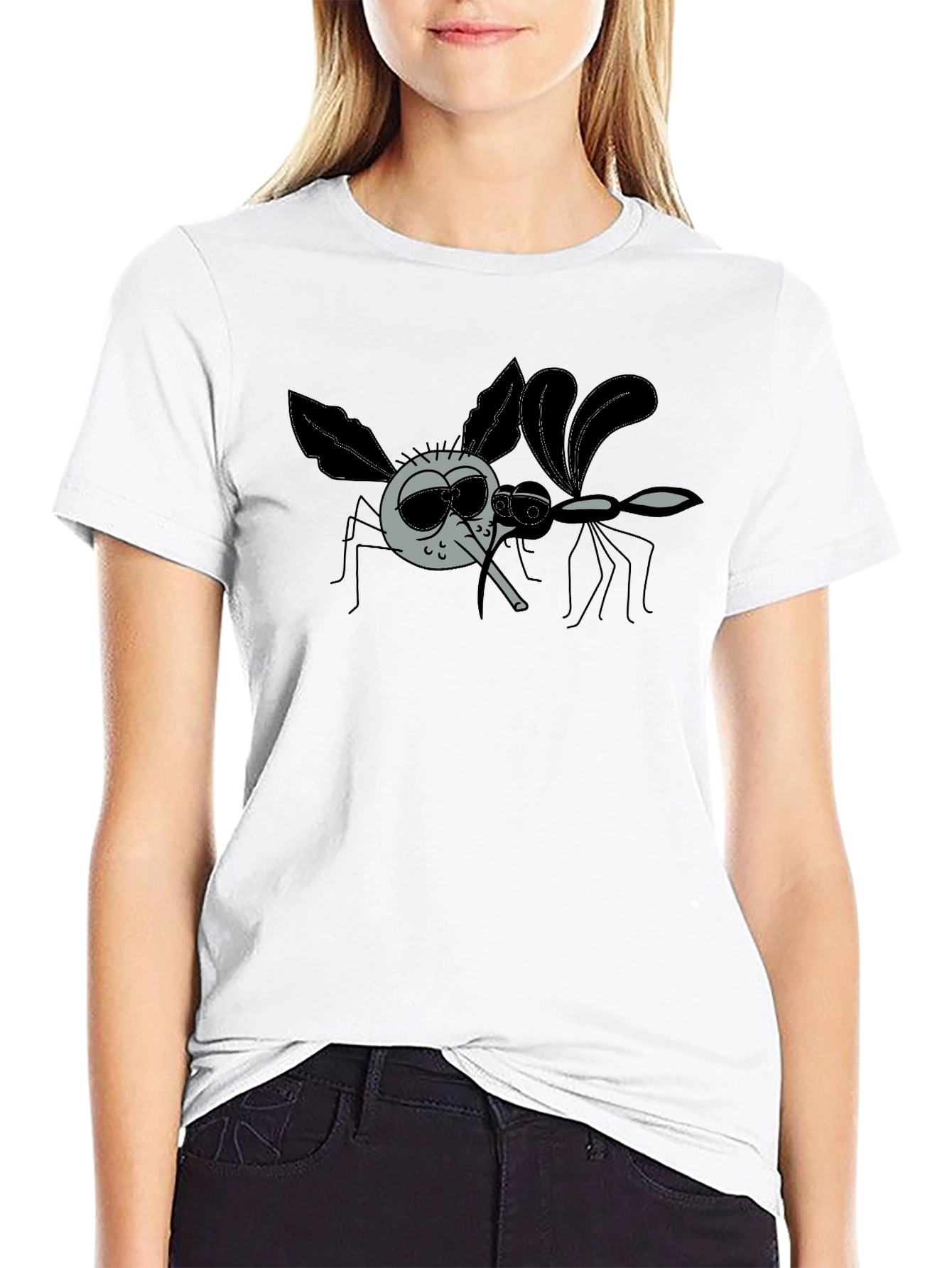 Cool Mosquito Graphic T-Shirt - Black