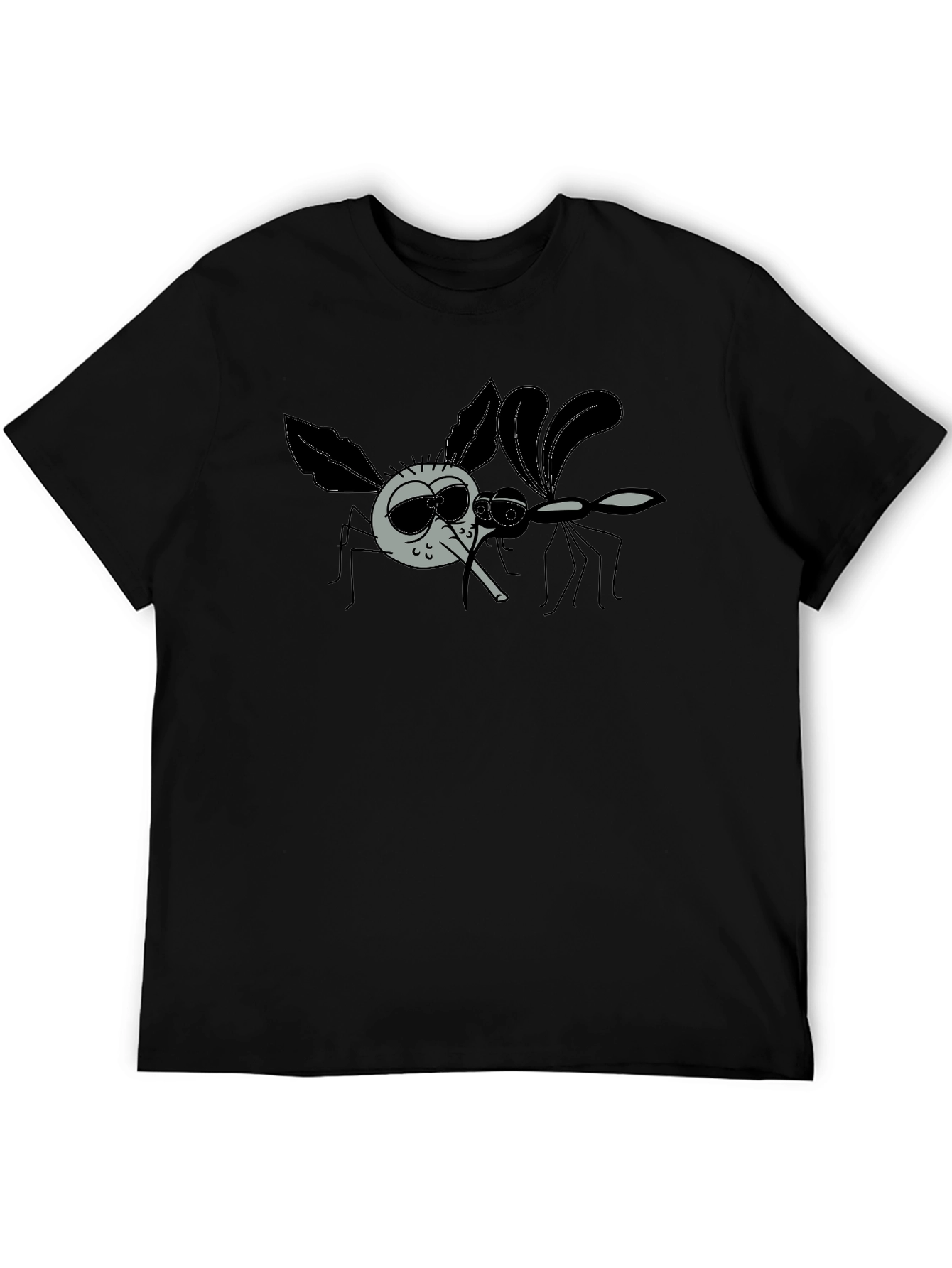 Cool Mosquito Graphic T-Shirt - Black