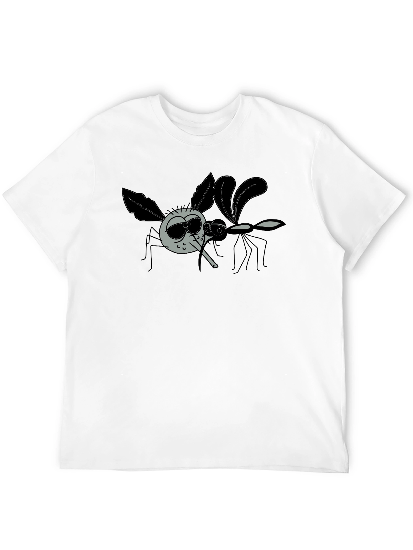 Cool Mosquito Graphic T-Shirt - Black