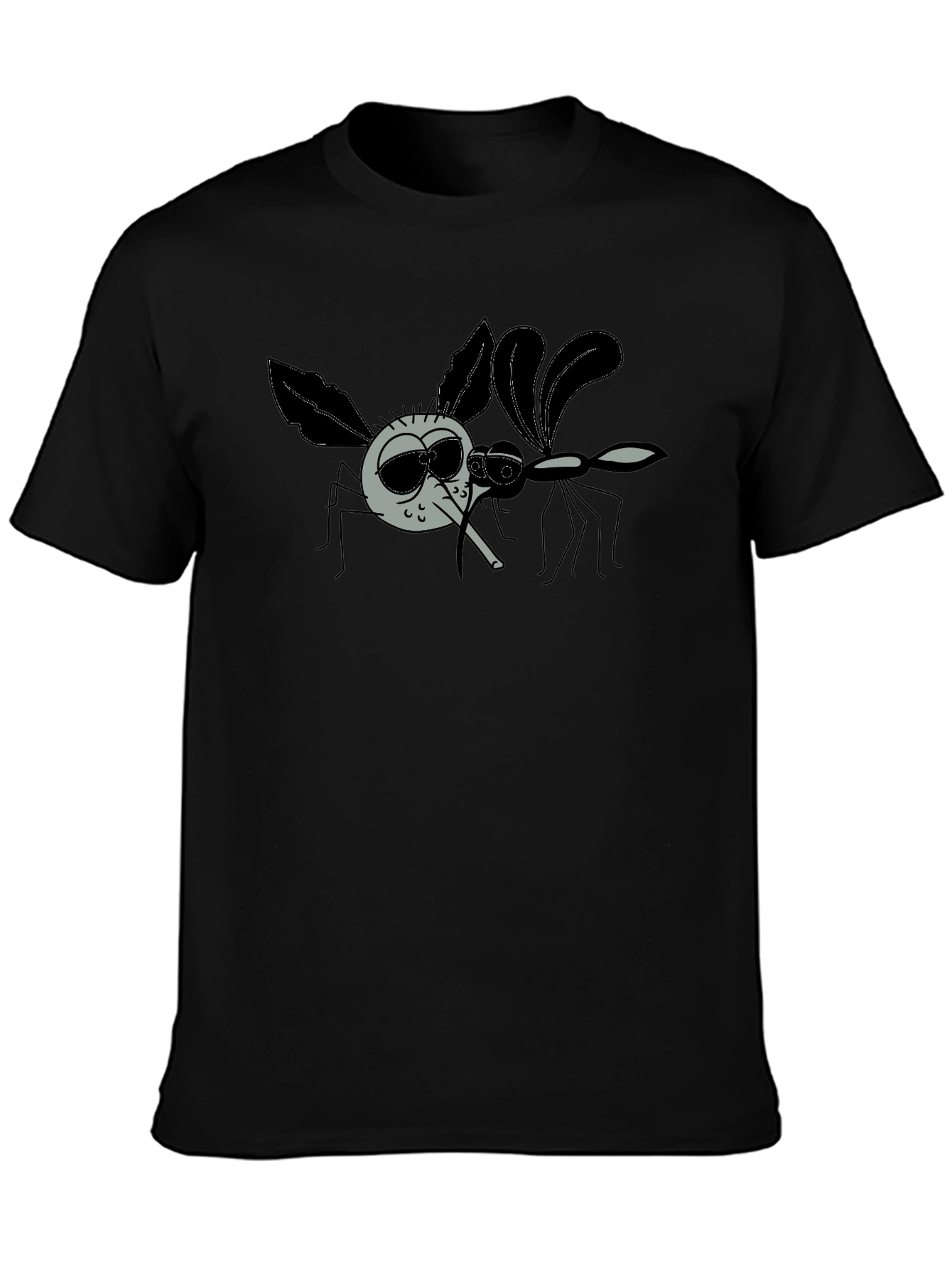 Cool Mosquito Graphic T-Shirt - Black