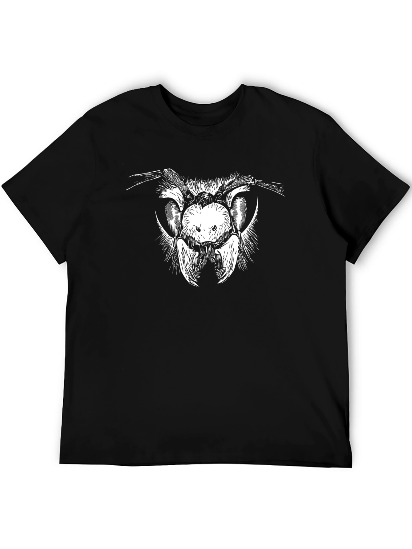 Bee Graphic T-Shirt - Black Cotton Tee