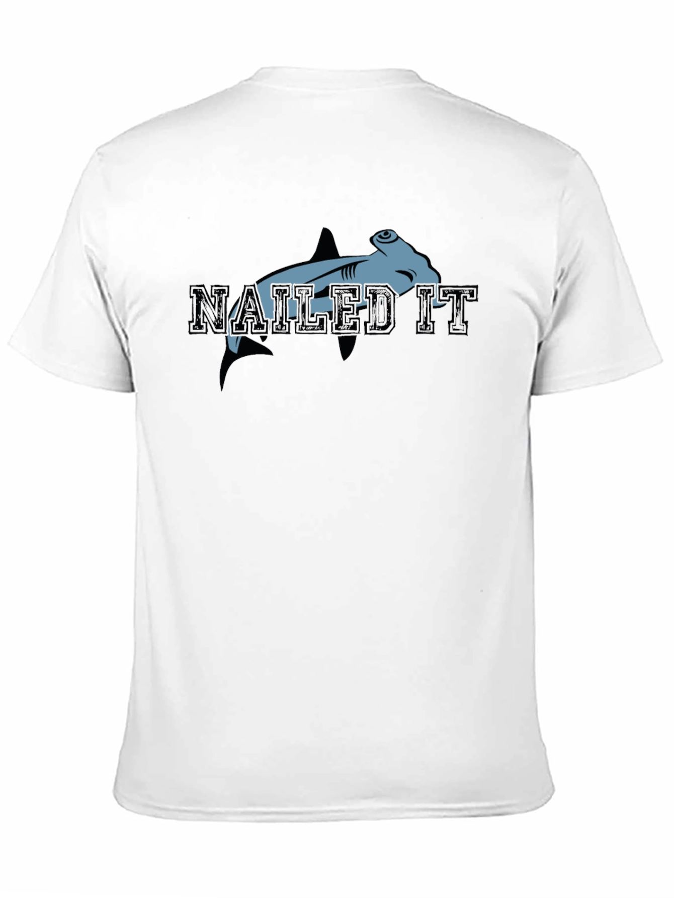 Nailed It Hammerhead Shark Graphic Tee - Black