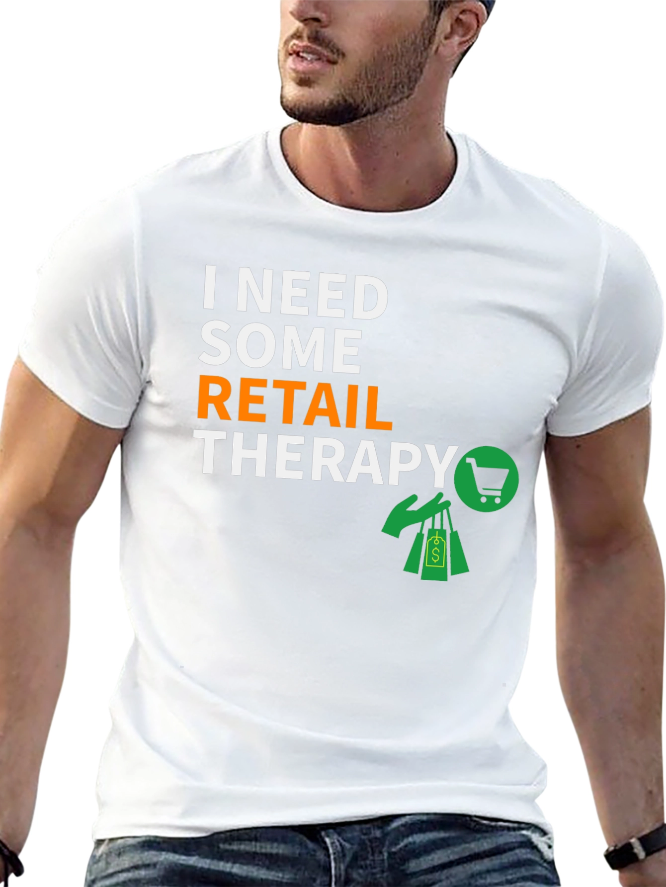 Retail Therapy T-Shirt - Black Graphic Tee