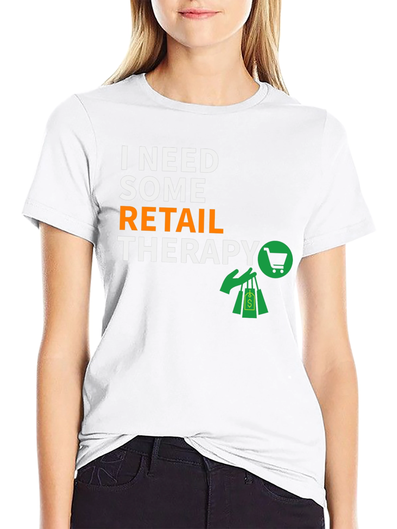Retail Therapy T-Shirt - Black Graphic Tee