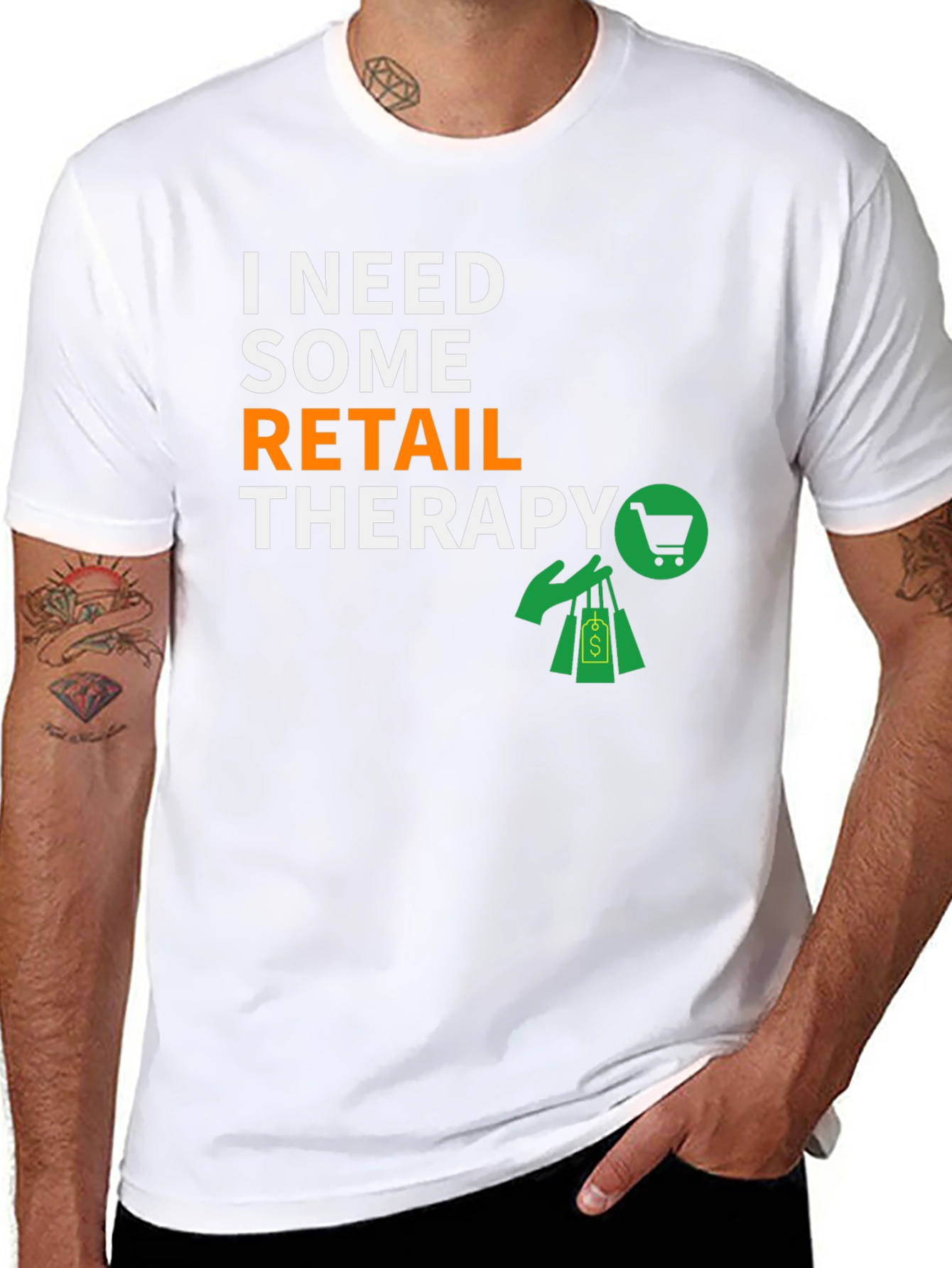 Retail Therapy T-Shirt - Black Graphic Tee