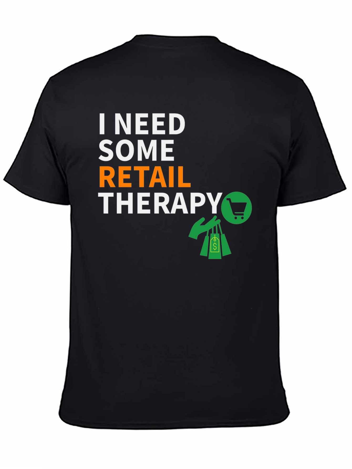 Retail Therapy T-Shirt - Black Graphic Tee