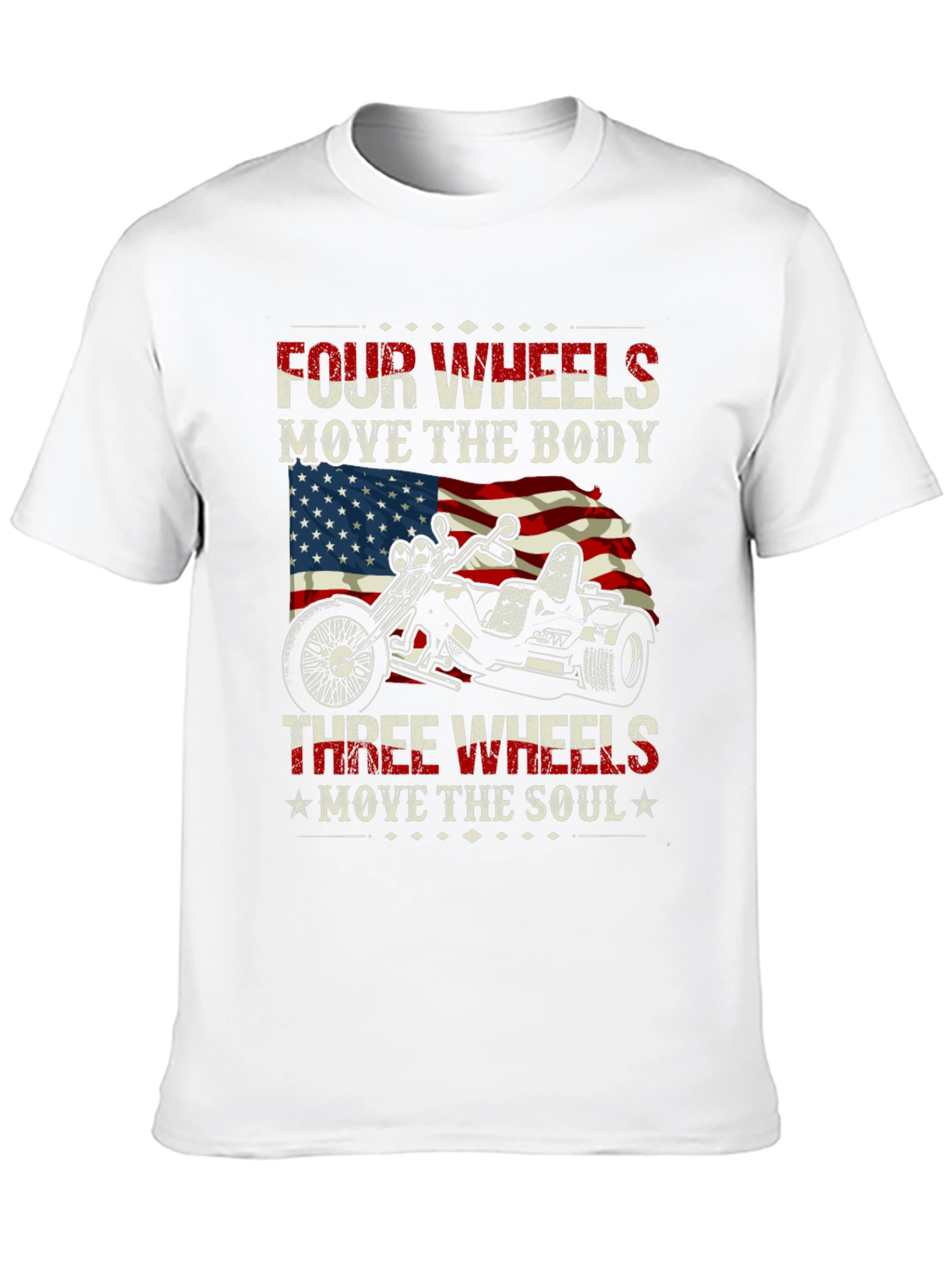 Patriotic 3-Wheel Motorcycle T-Shirt