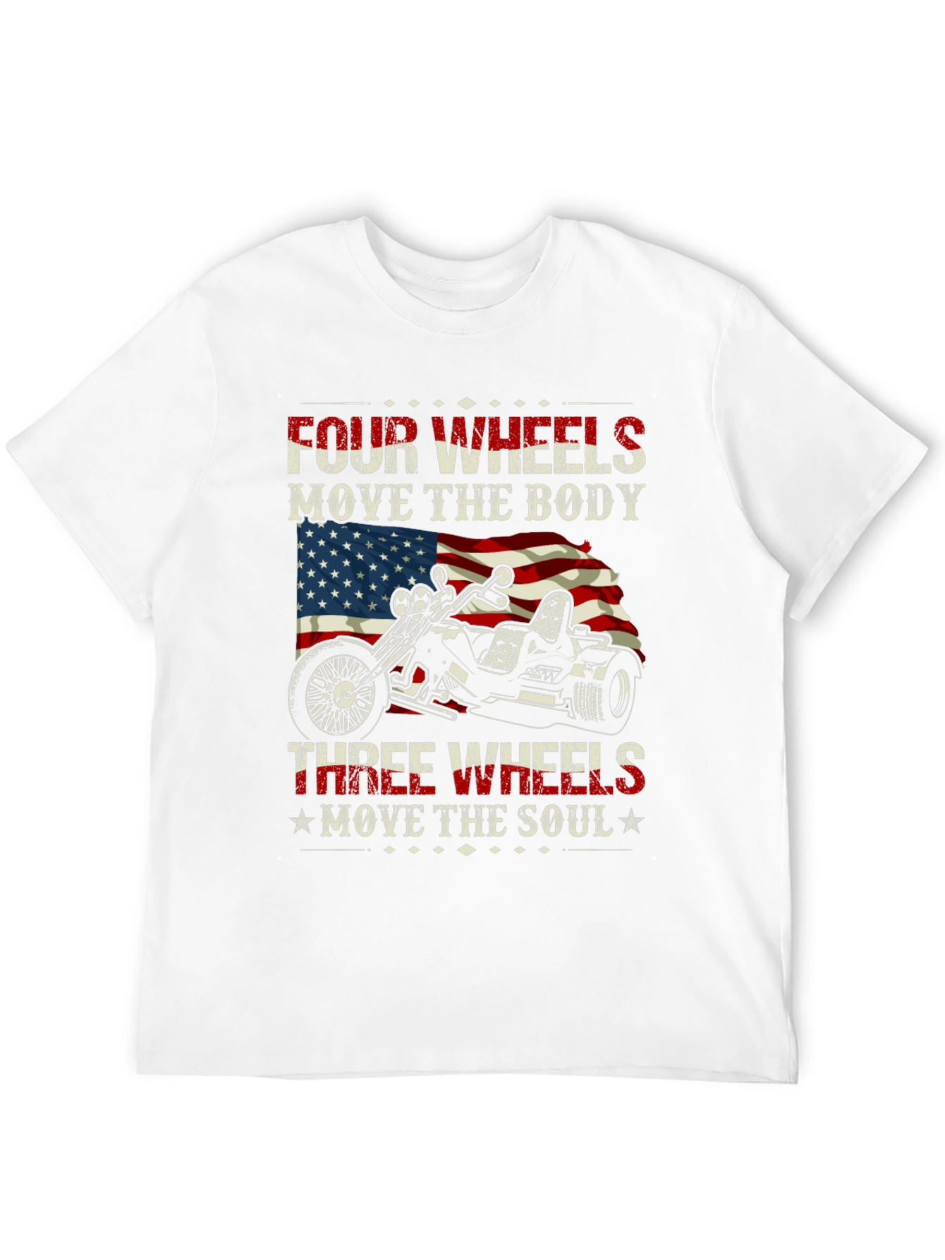 Patriotic 3-Wheel Motorcycle T-Shirt