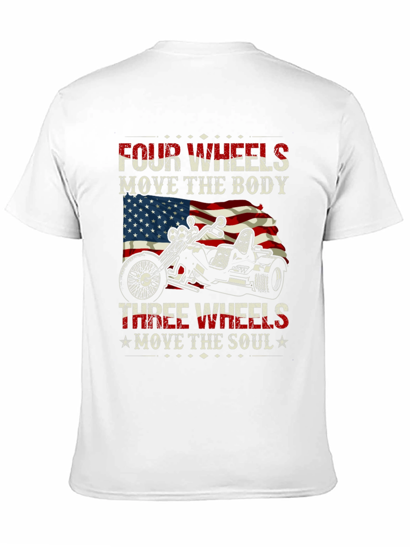 Patriotic 3-Wheel Motorcycle T-Shirt