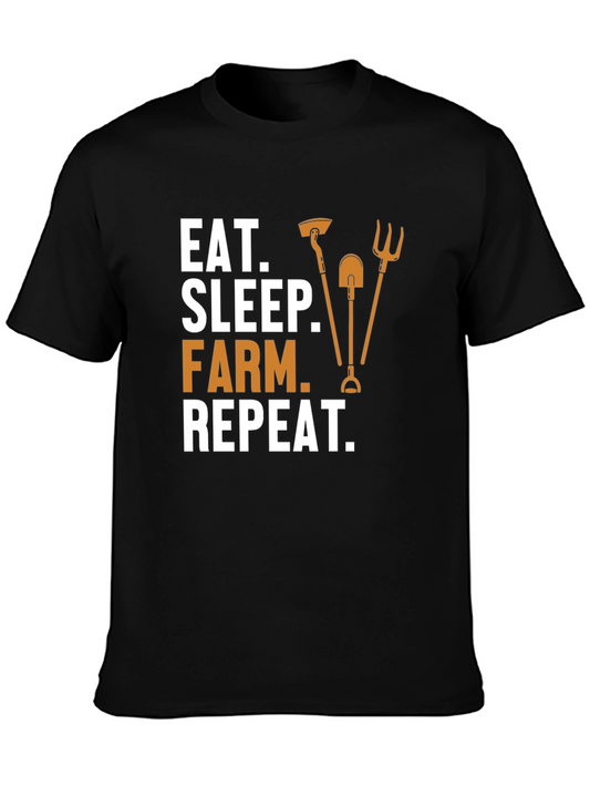 Eat Sleep Farm Repeat Graphic Tee