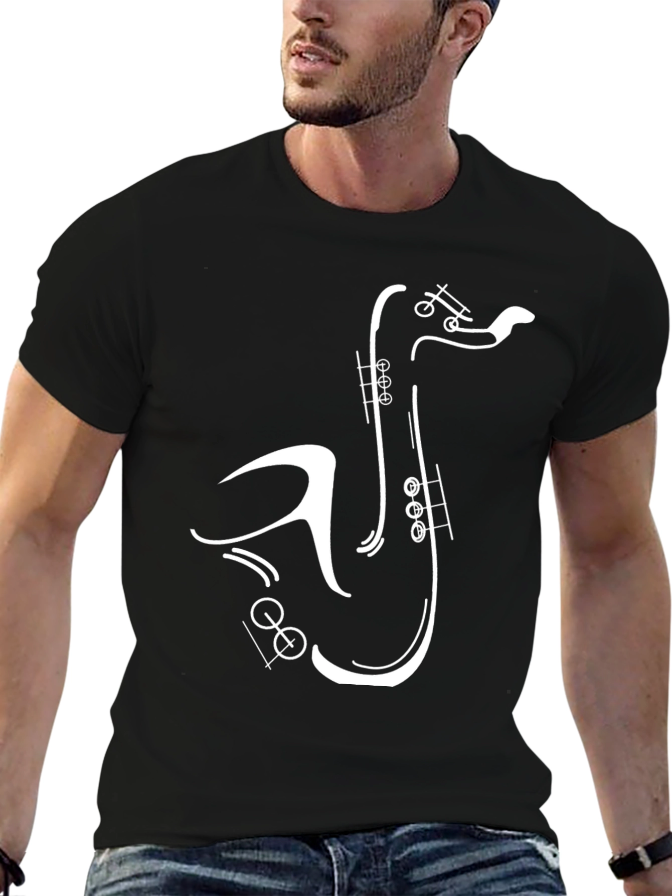 Saxophone Graphic Tee - Cool Musician T-Shirt