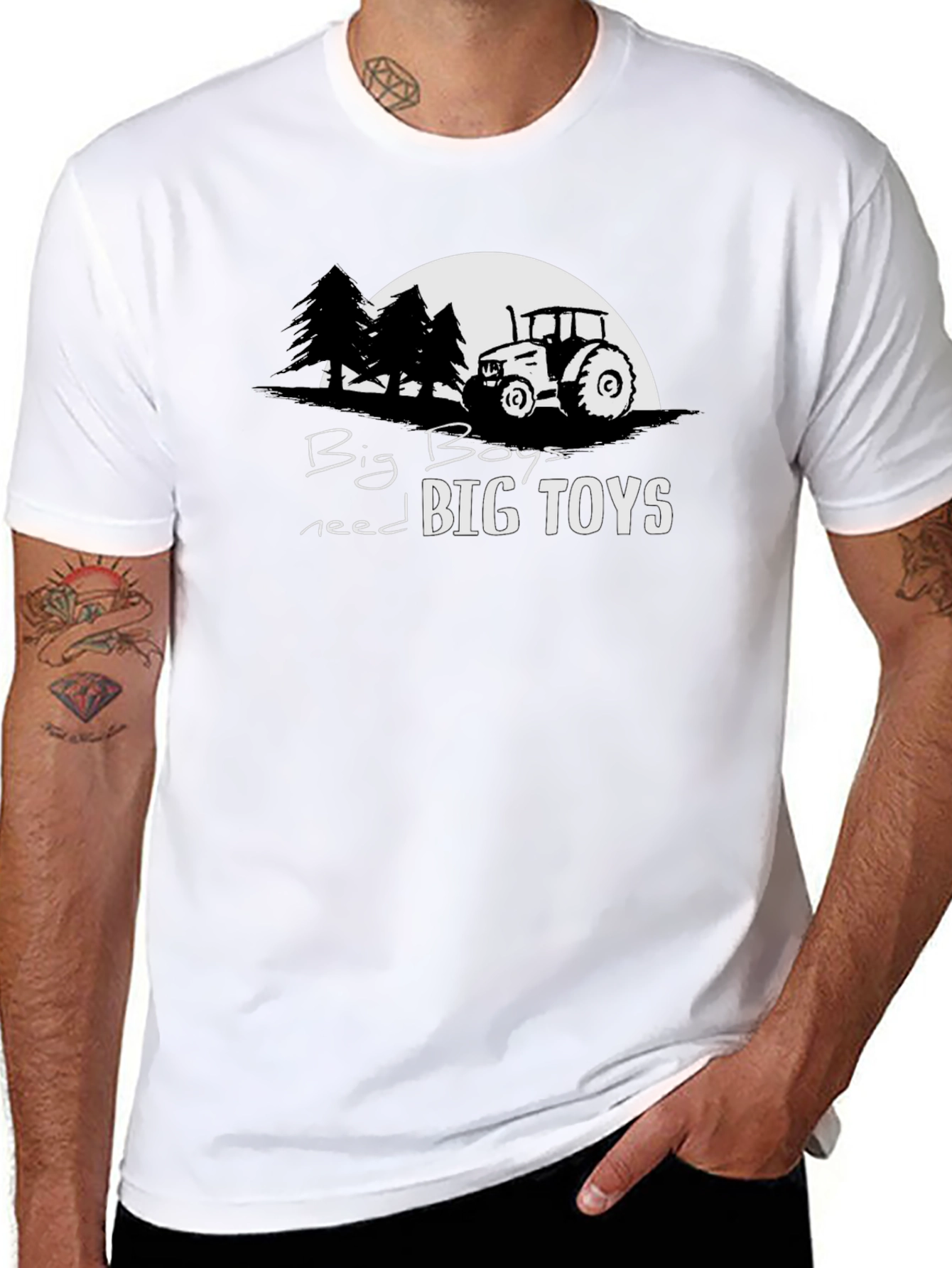 Big Boys Big Toys Tractor Graphic Tee