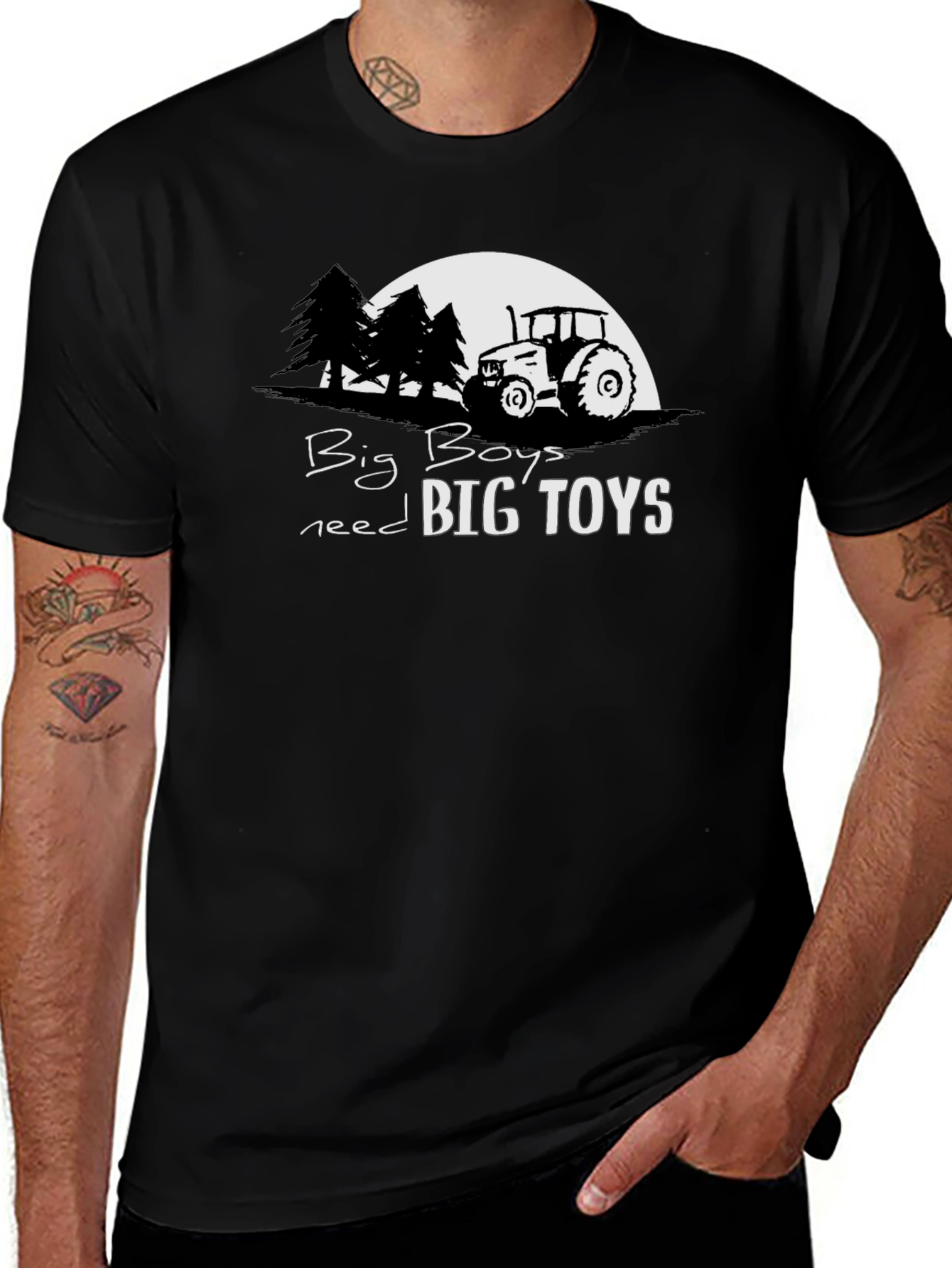 Big Boys Big Toys Tractor Graphic Tee