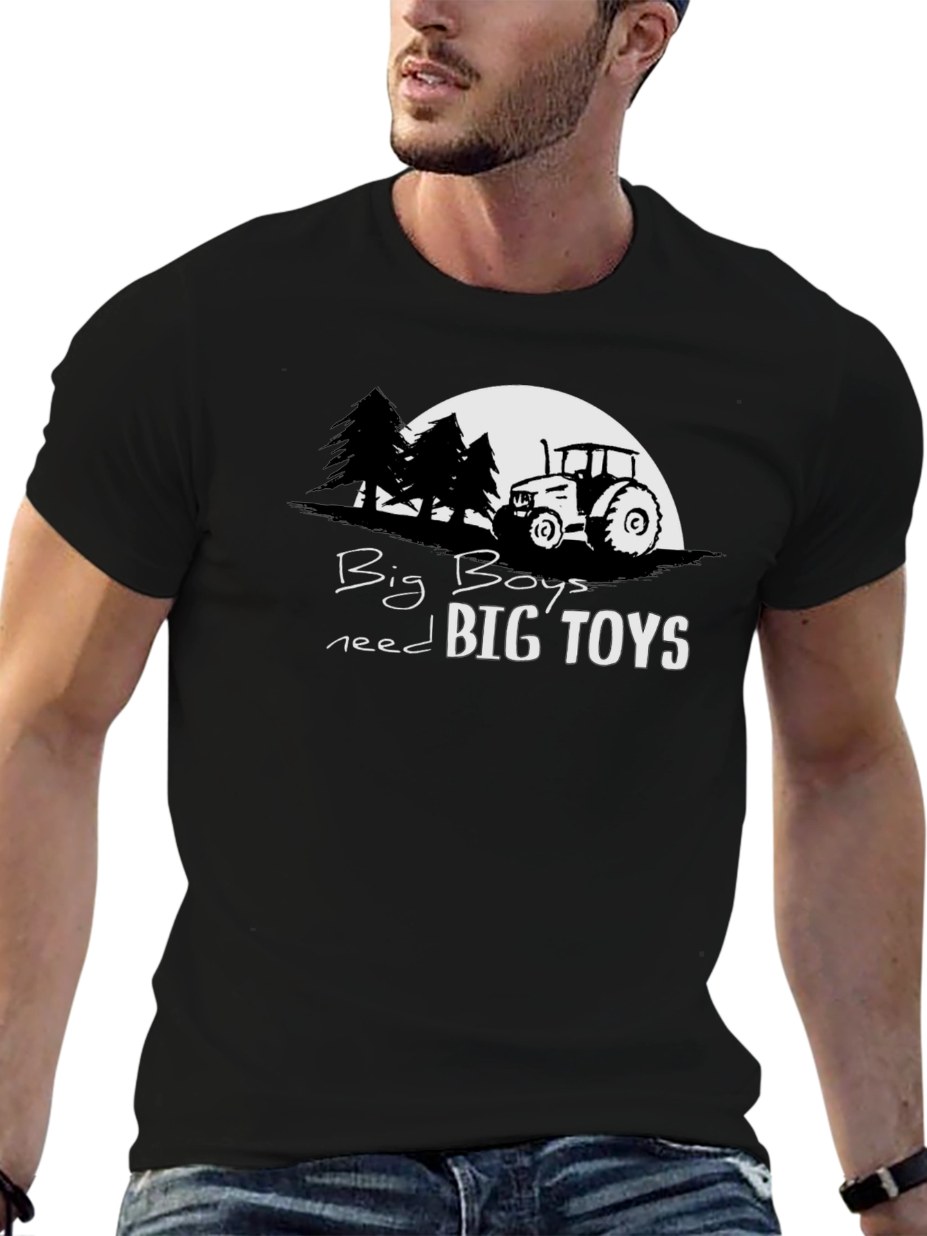 Big Boys Big Toys Tractor Graphic Tee