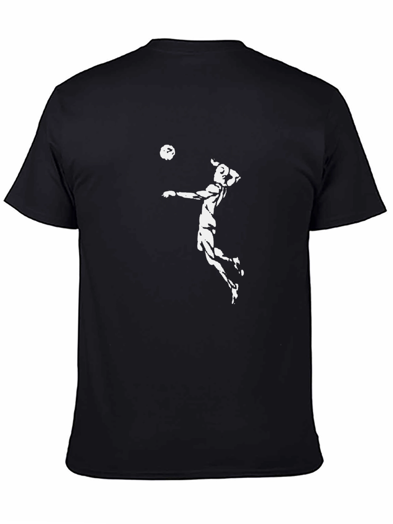Volleyball Player Graphic Black T-Shirt
