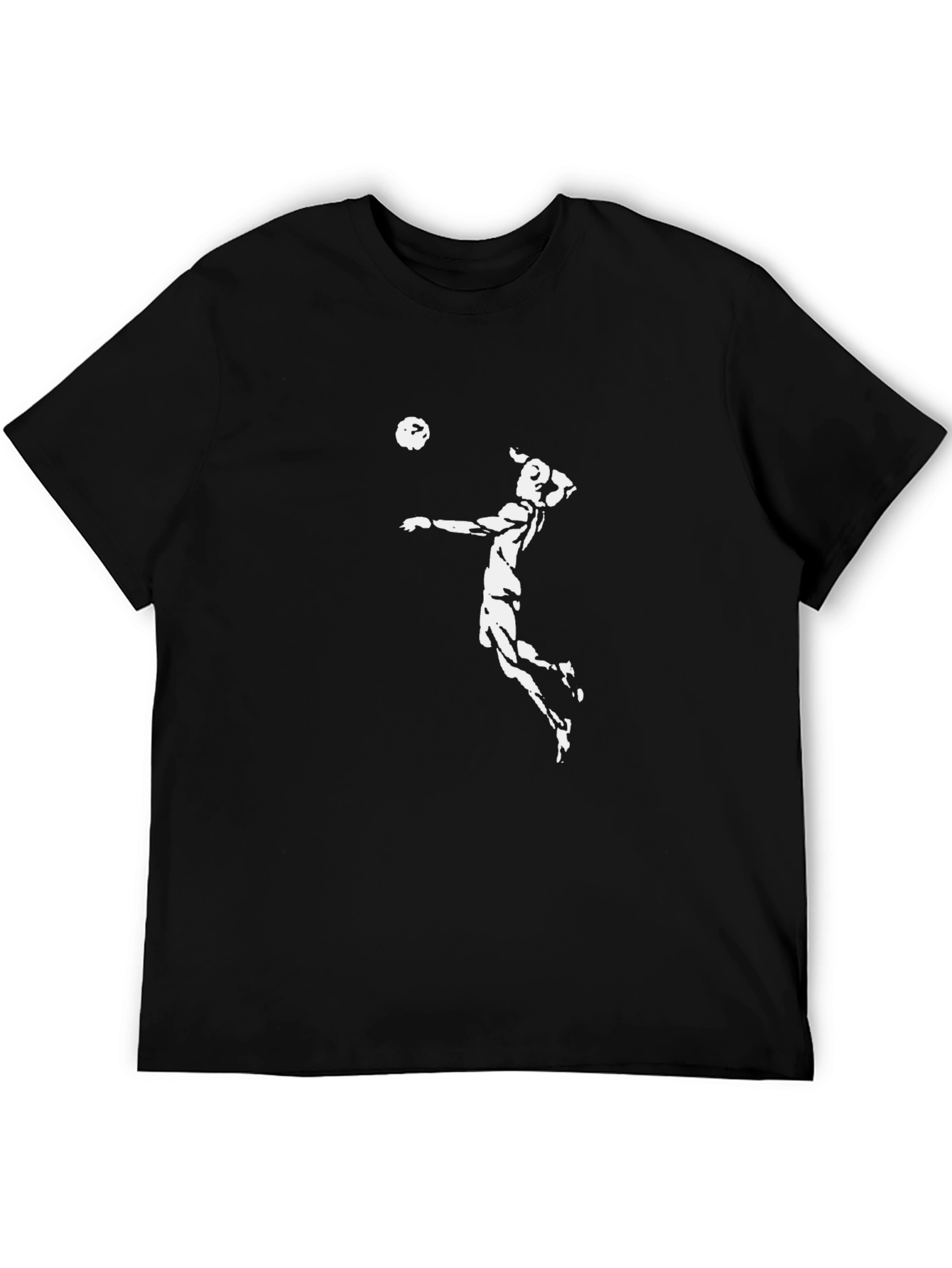 Volleyball Player Graphic Black T-Shirt