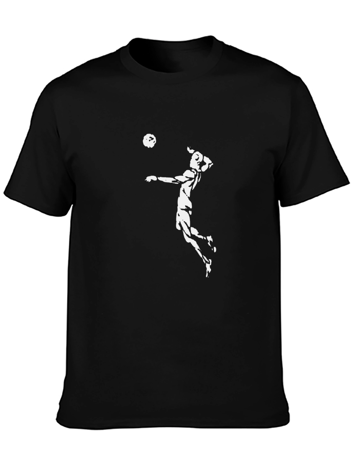 Volleyball Player Graphic Black T-Shirt