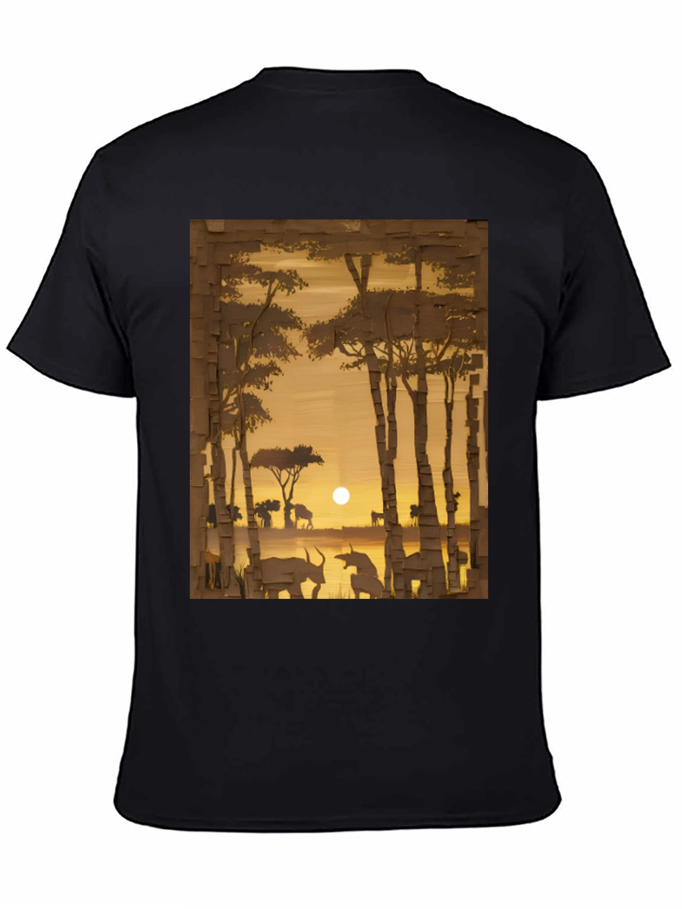 Sunset Safari Graphic Tee - Black