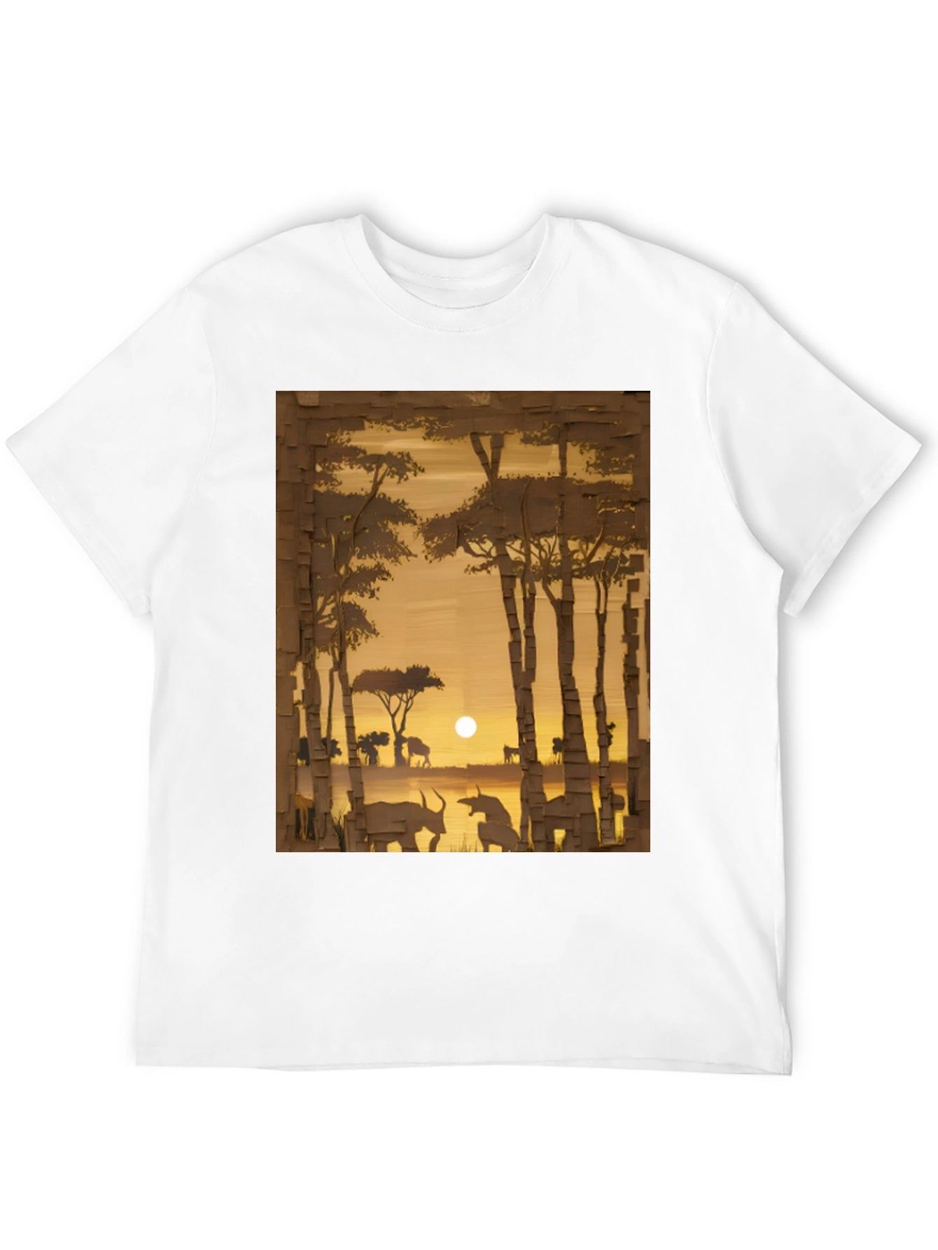 Sunset Safari Graphic Tee - Black