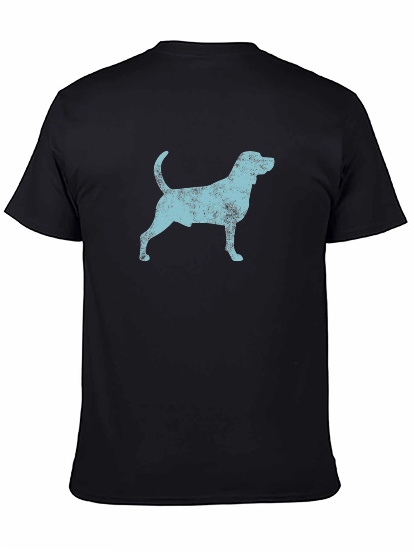 Distressed Dog Graphic Tee - Black