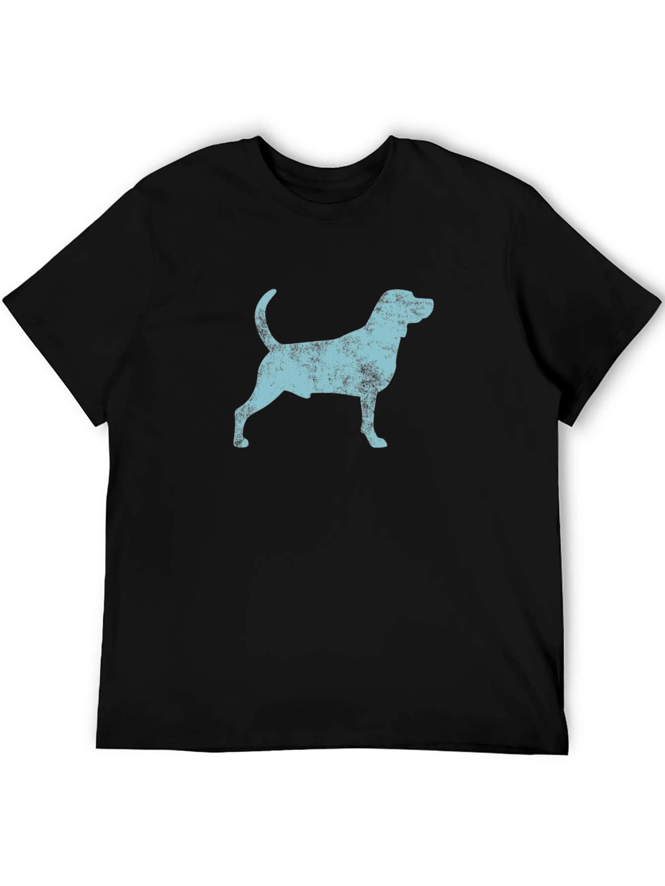 Distressed Dog Graphic Tee - Black