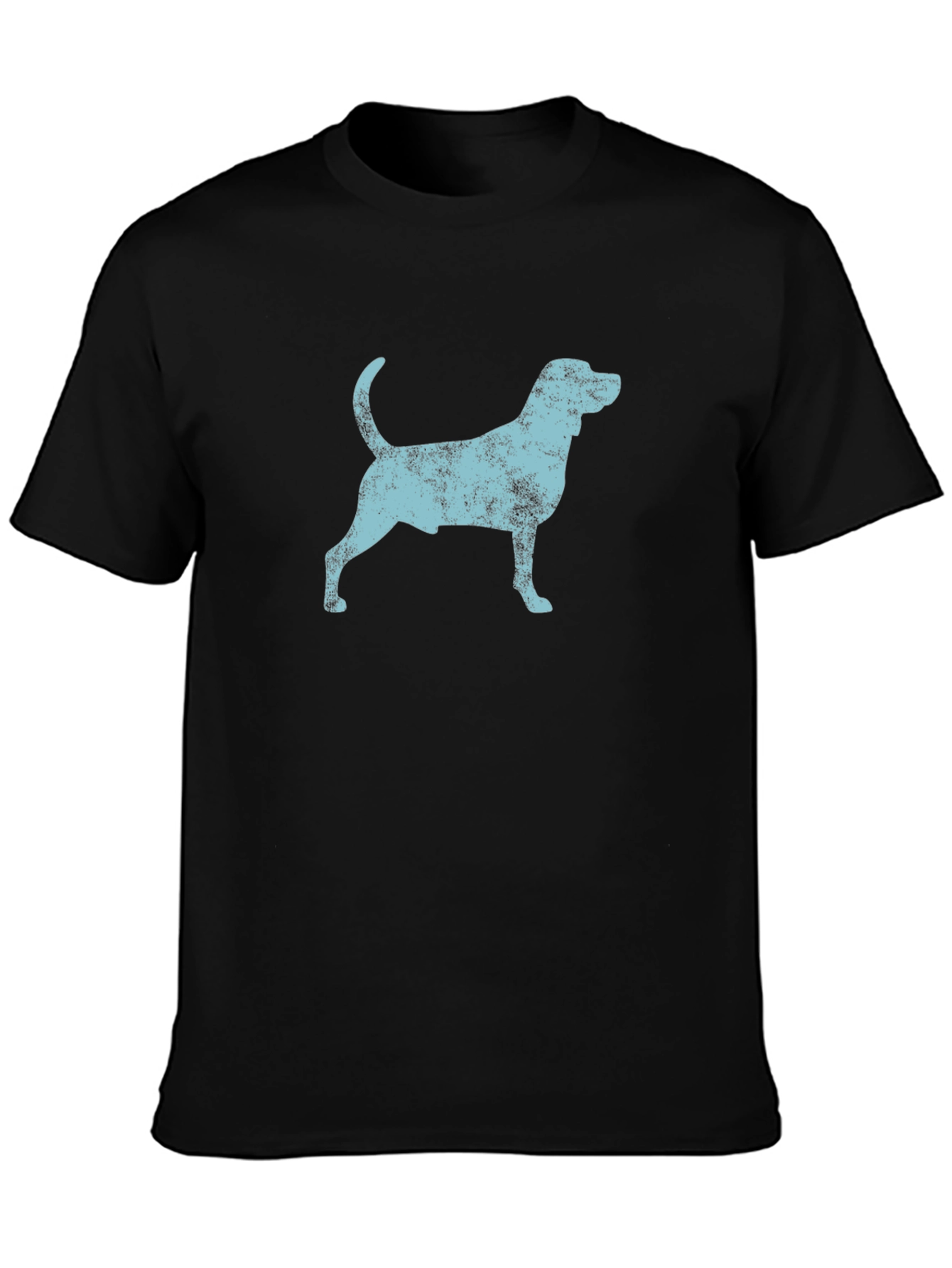 Distressed Dog Graphic Tee - Black