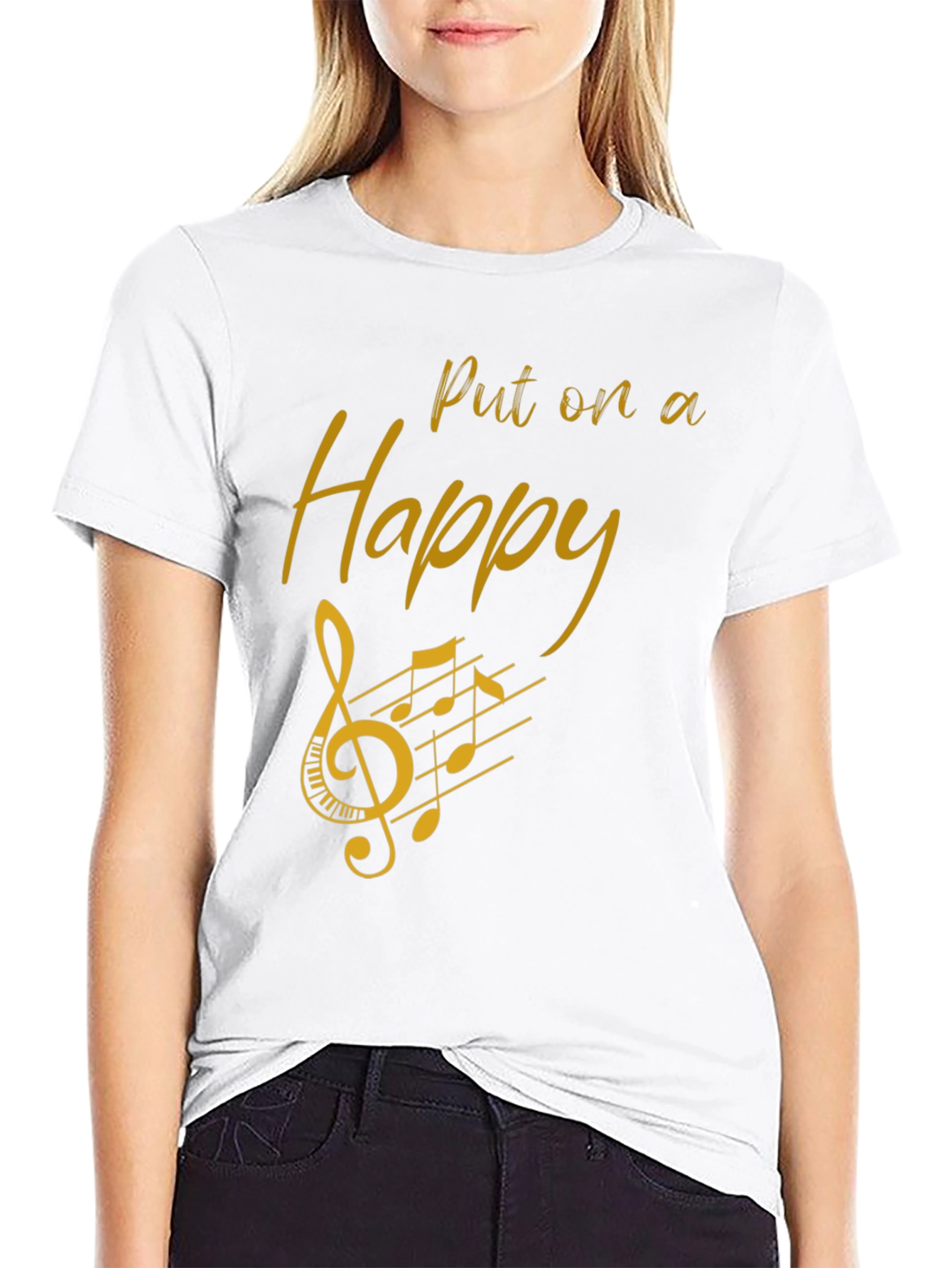 Happy Music Graphic Tee - Black