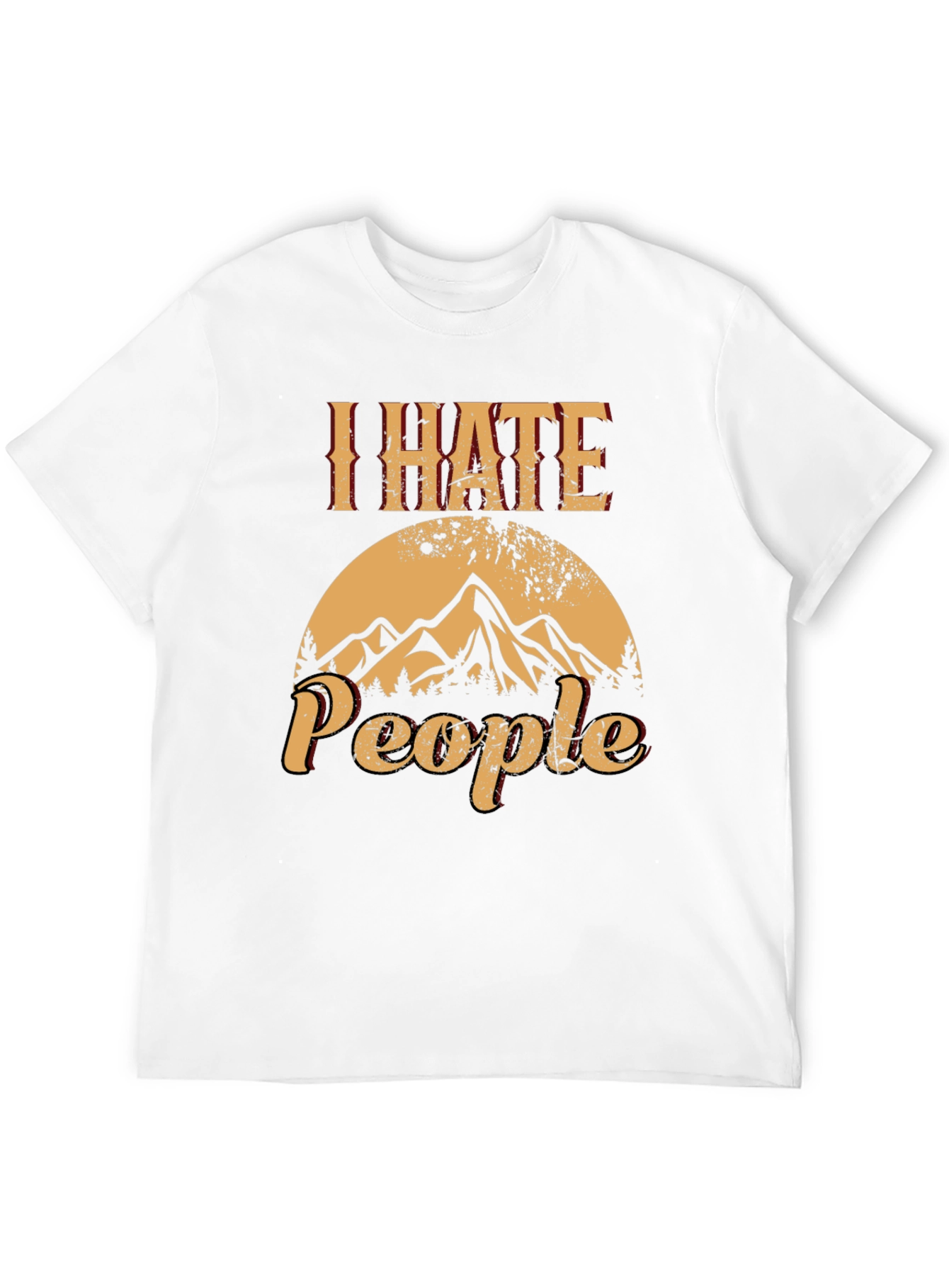 I Hate People T-Shirt - Mountain Graphic