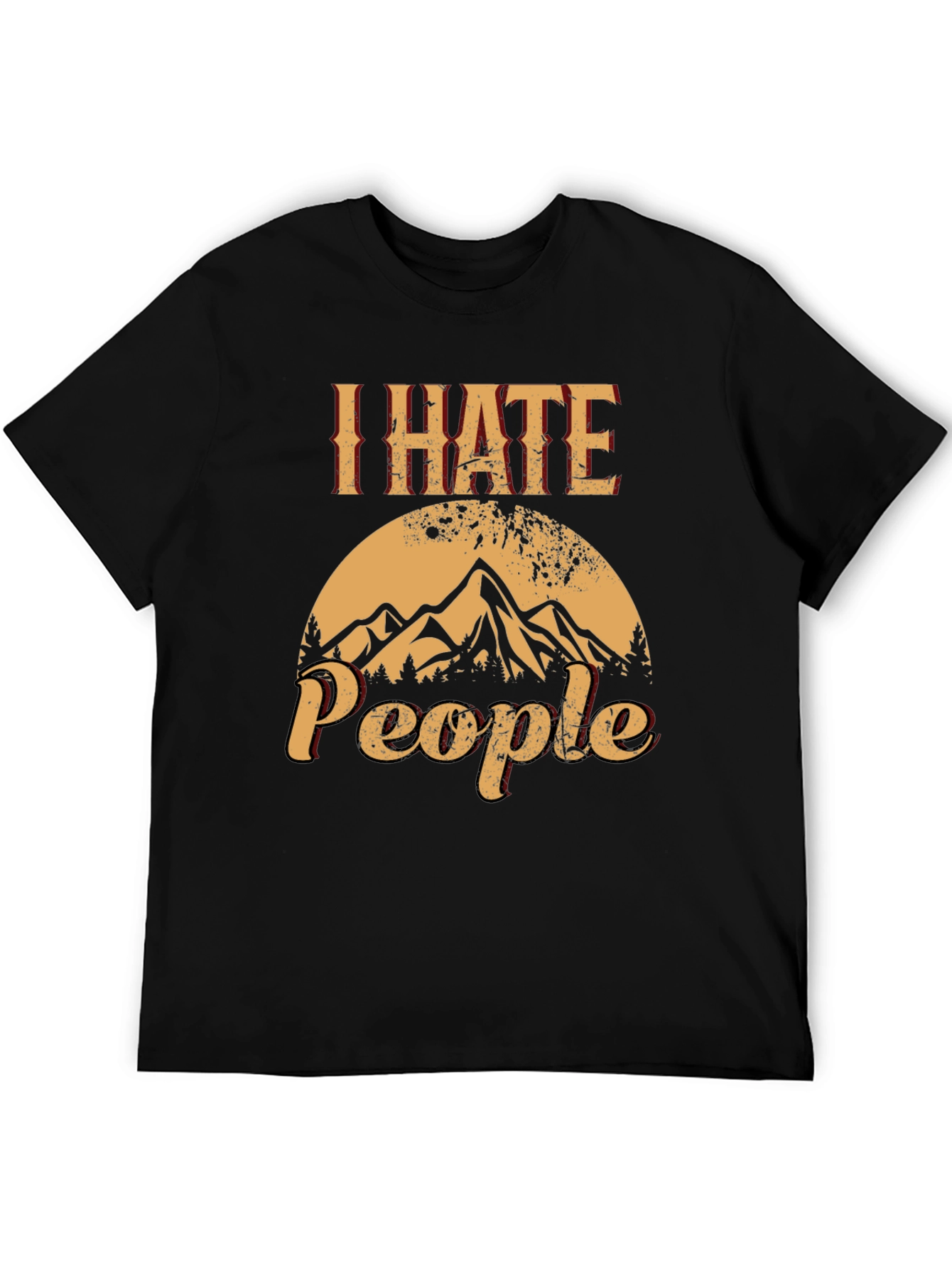I Hate People T-Shirt - Mountain Graphic