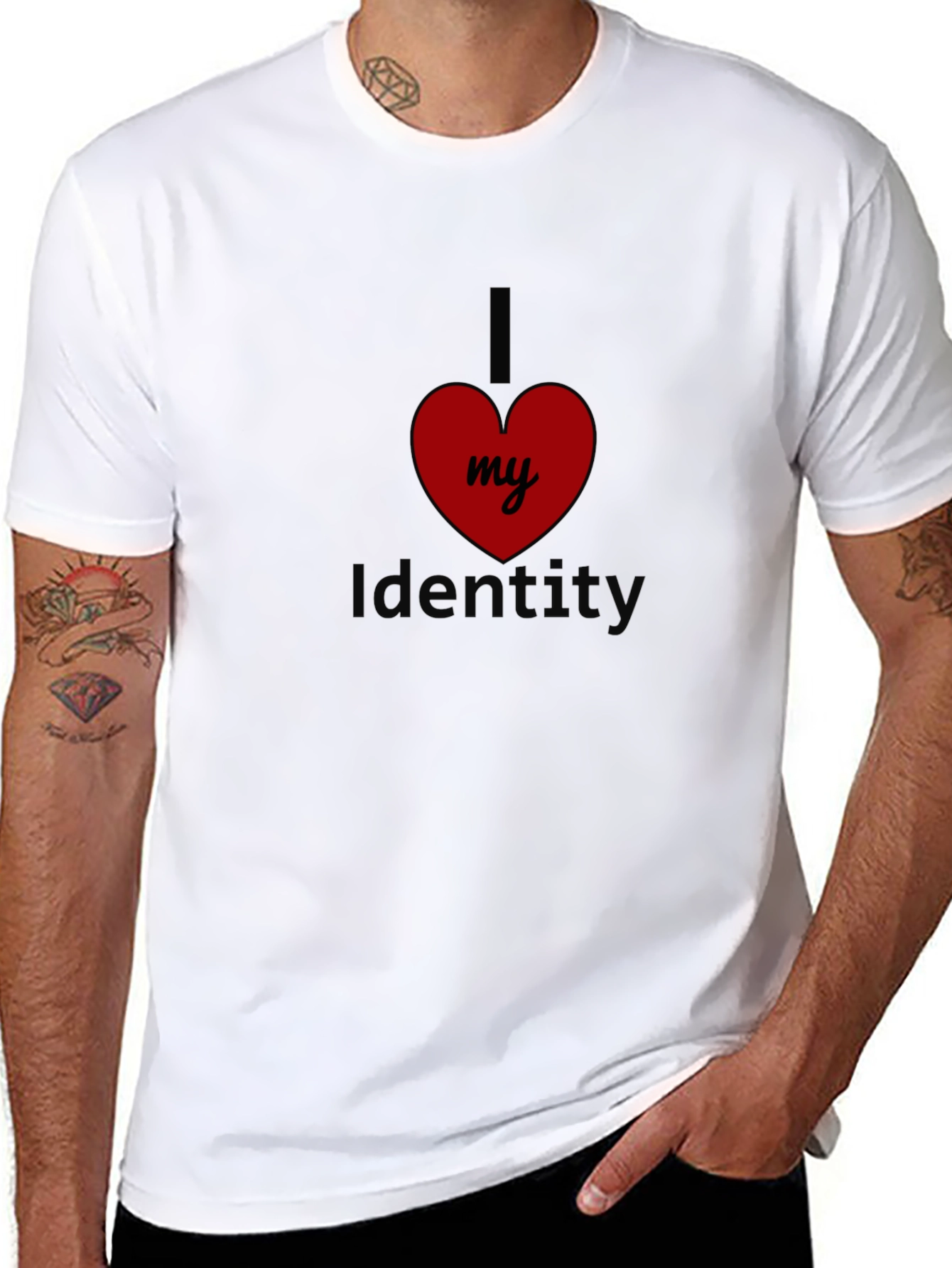 I Love My Identity Black T-Shirt