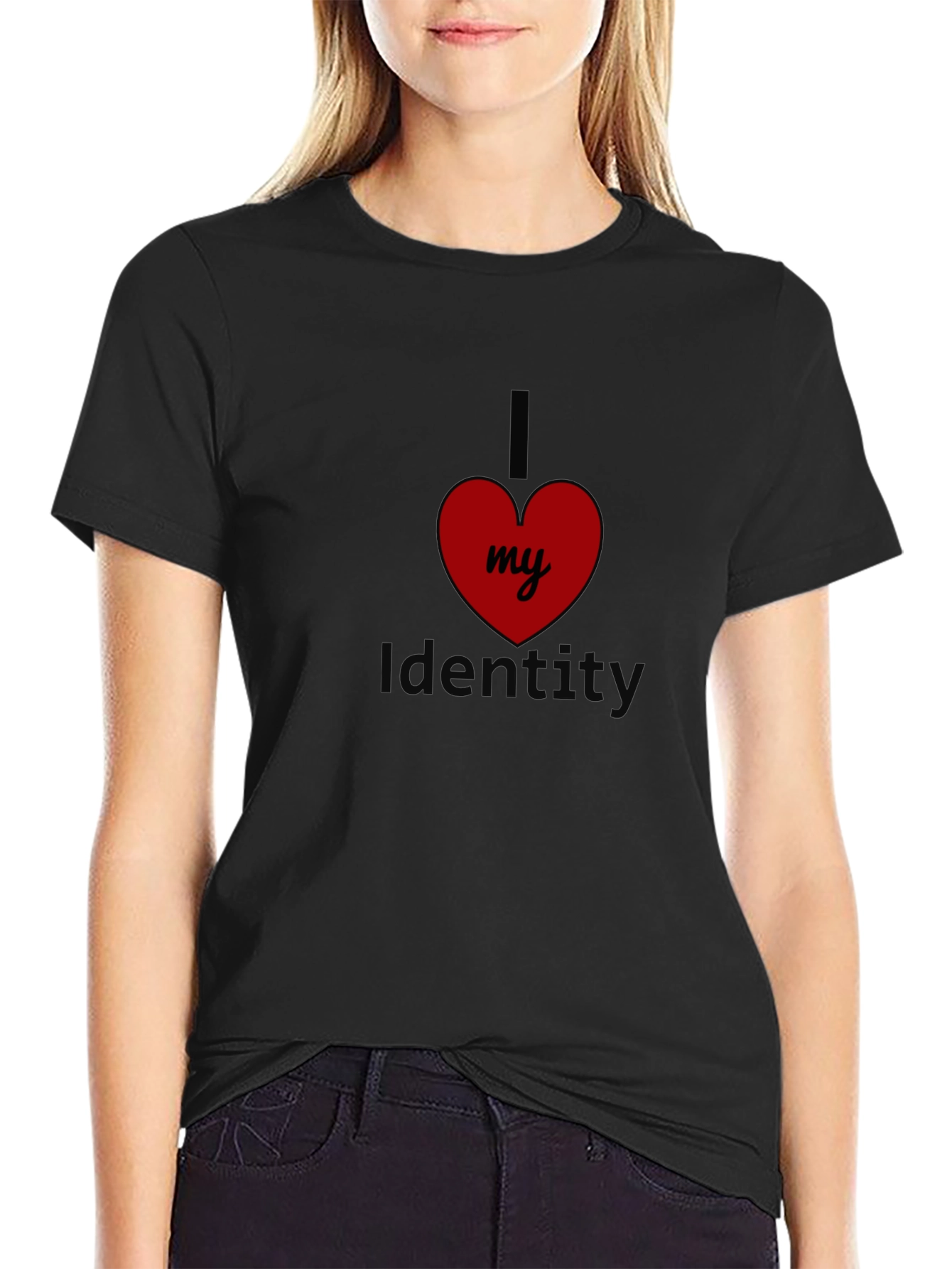 I Love My Identity Black T-Shirt