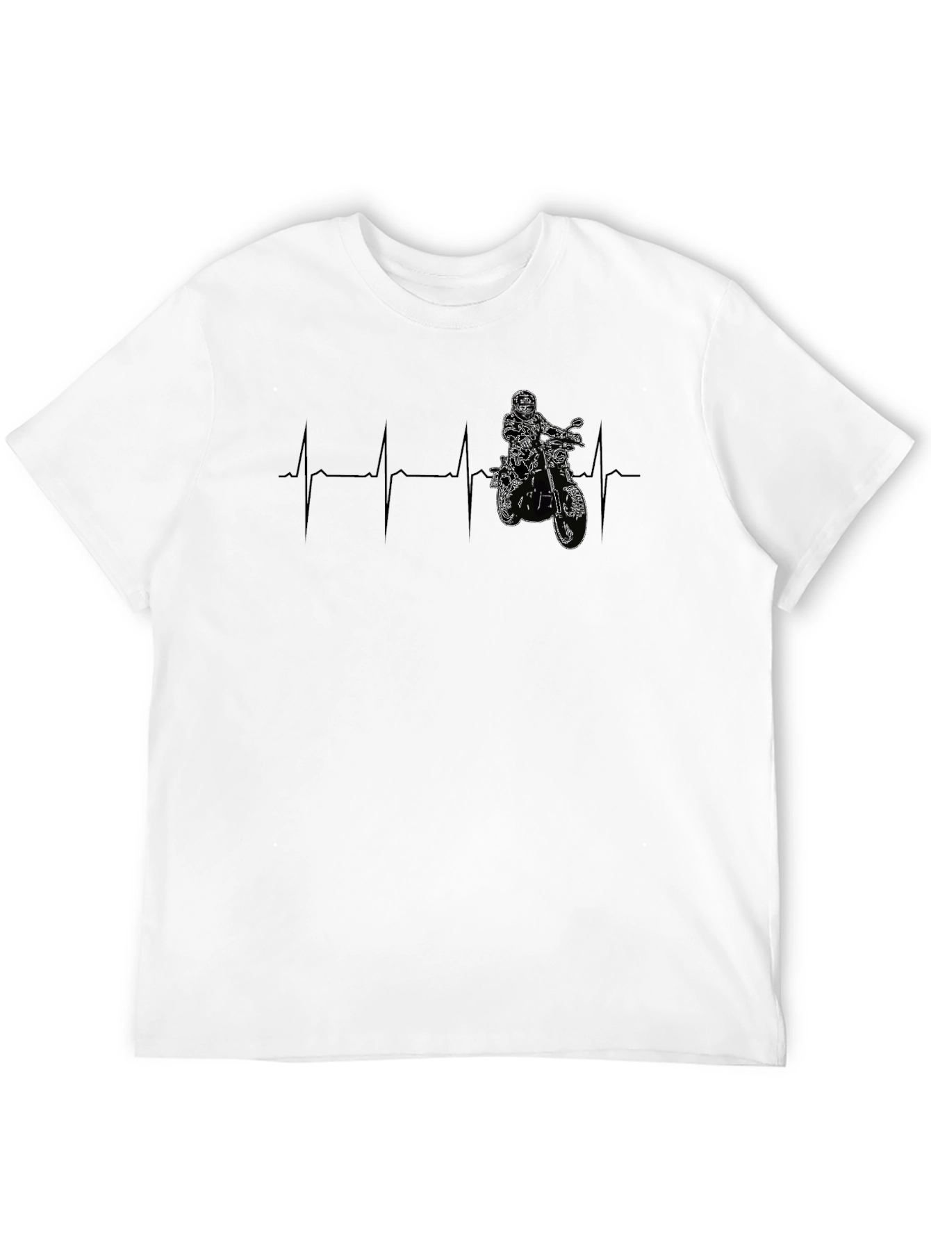 Motorcycle Heartbeat Graphic Tee