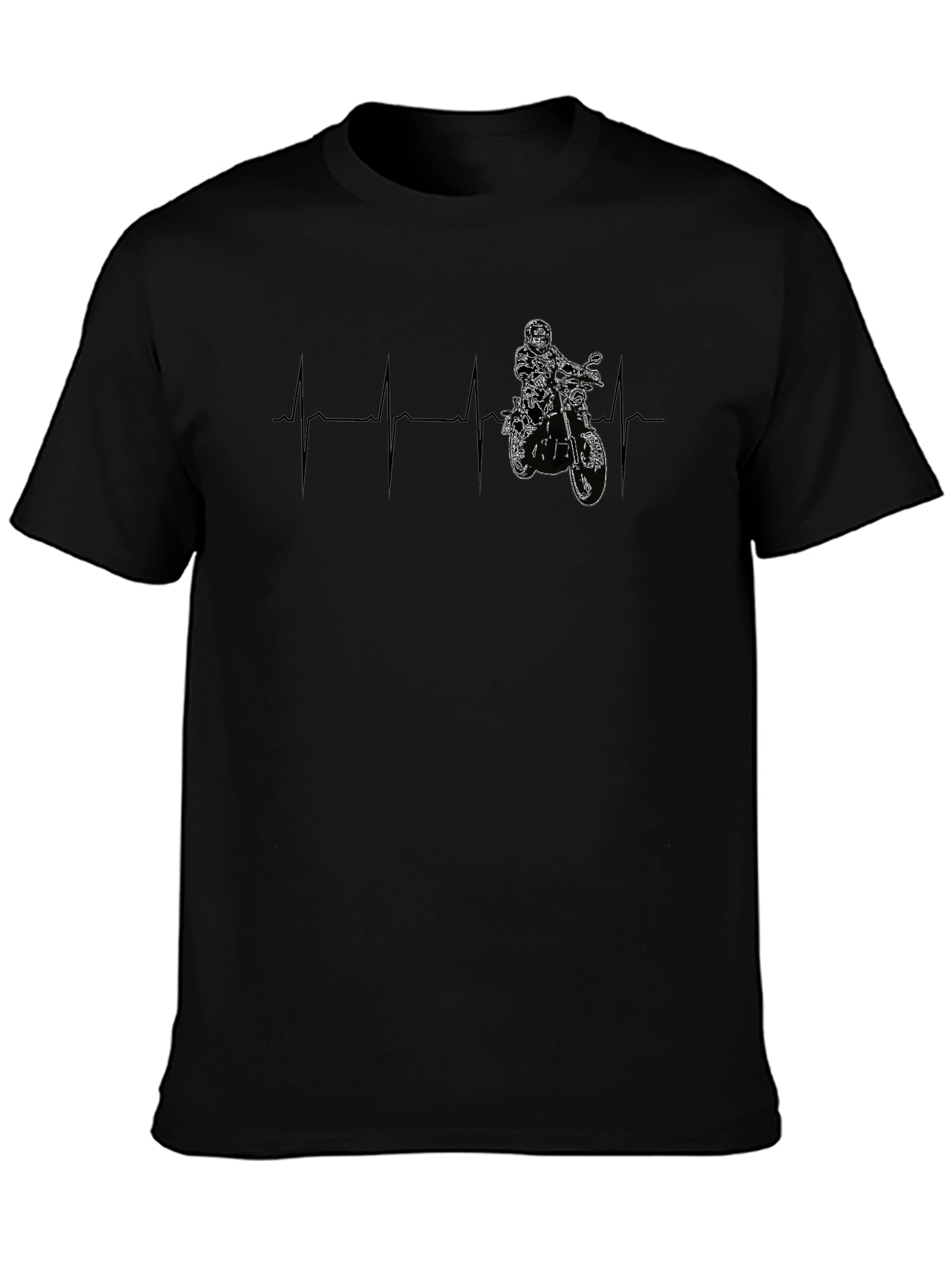 Motorcycle Heartbeat Graphic Tee