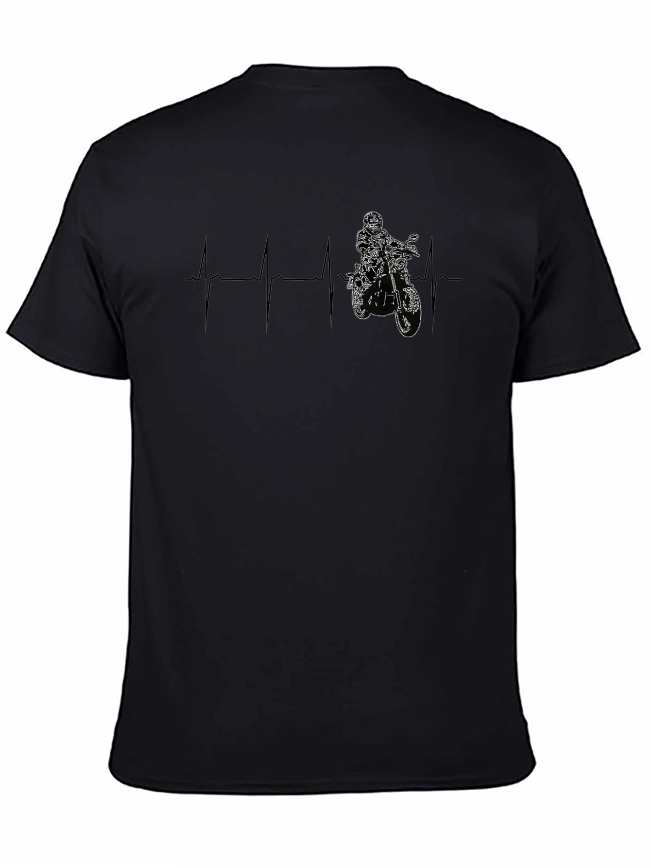 Motorcycle Heartbeat Graphic Tee
