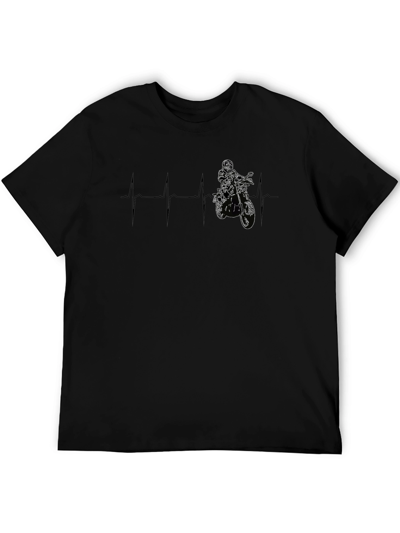 Motorcycle Heartbeat Graphic Tee