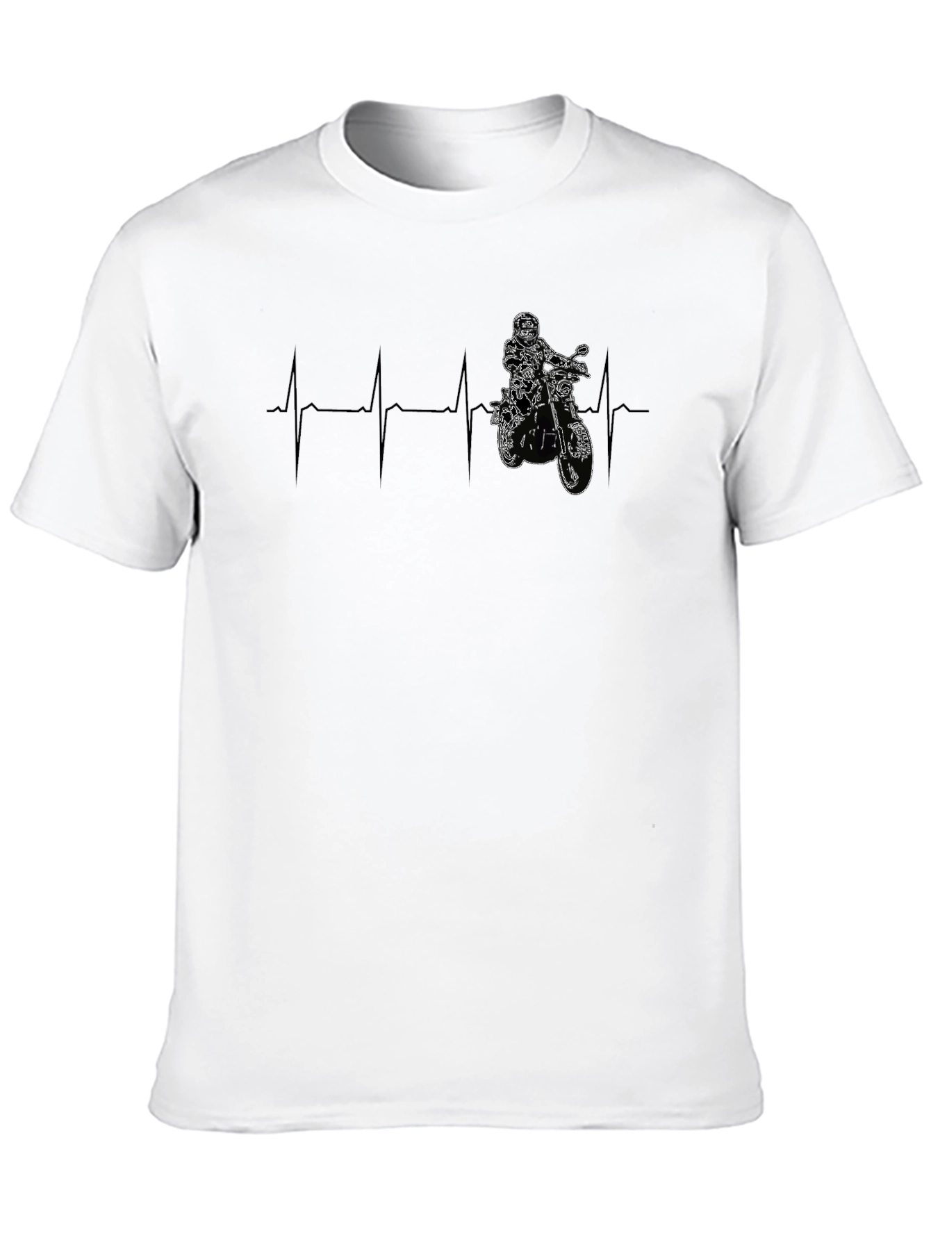 Motorcycle Heartbeat Graphic Tee