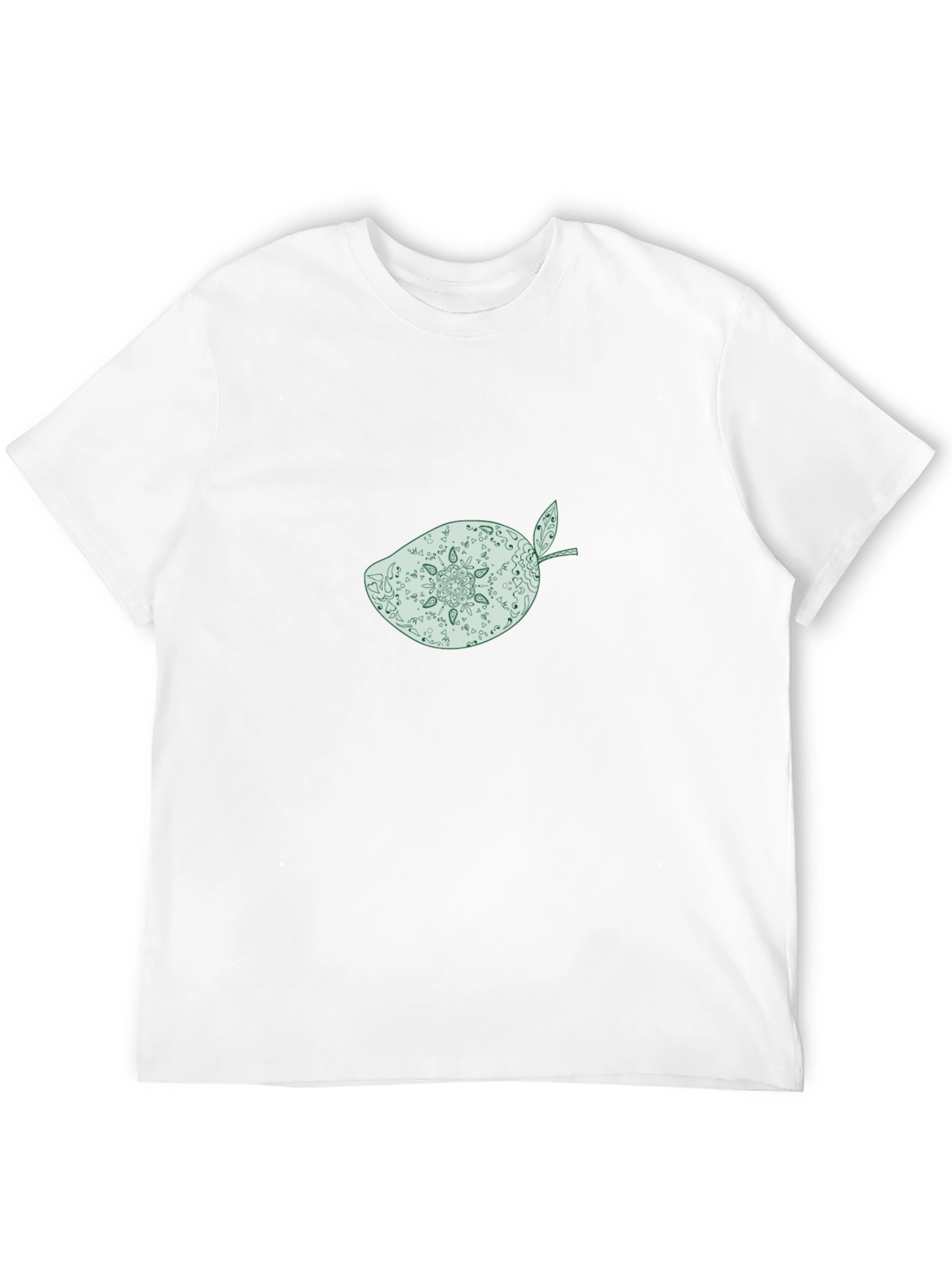 Black T-Shirt with Mango Mandala Graphic