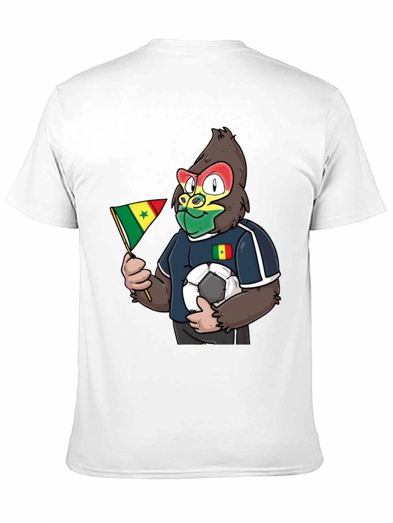 Senegal Soccer Fan Gorilla T-Shirt