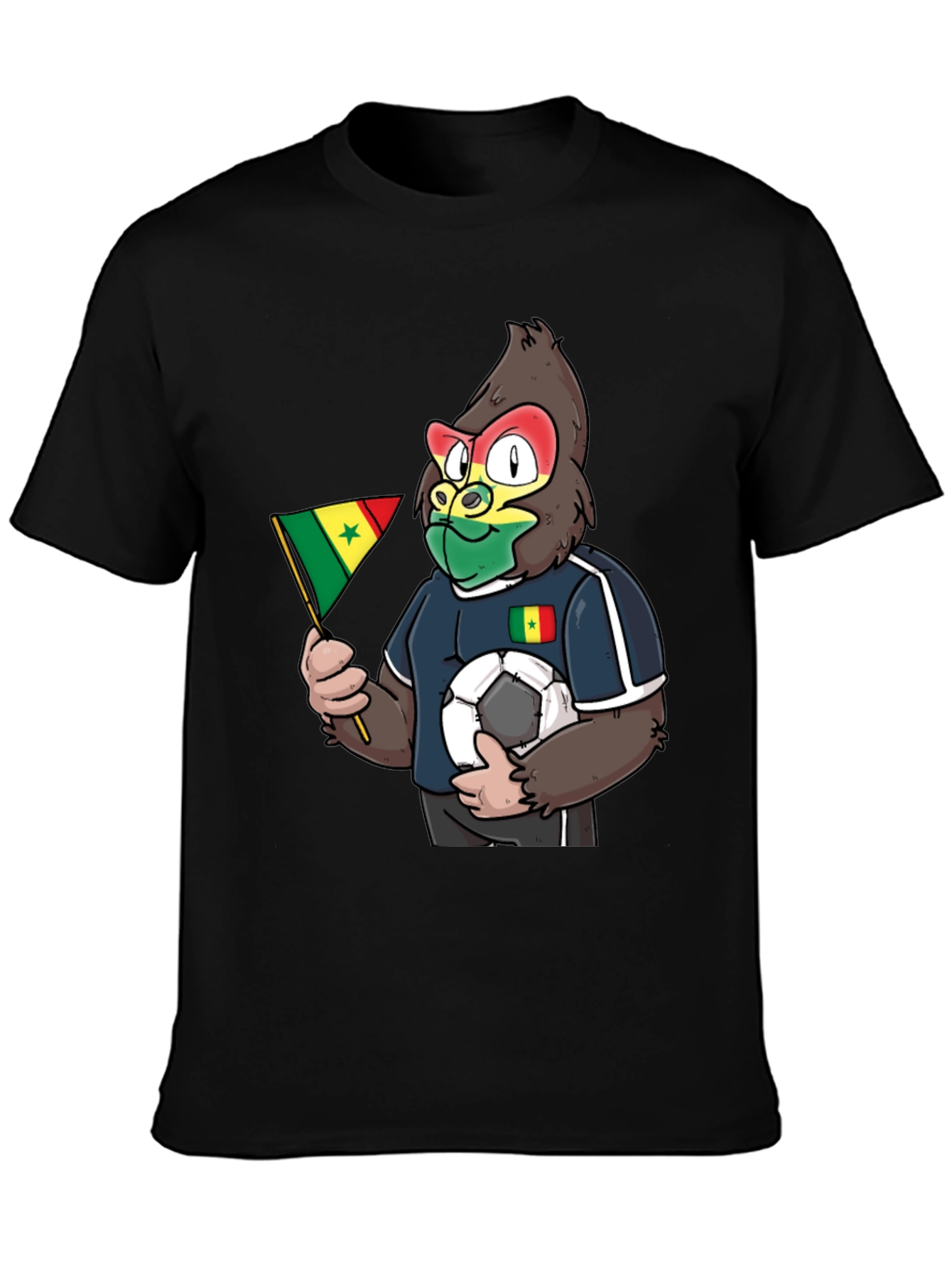 Senegal Soccer Fan Gorilla T-Shirt