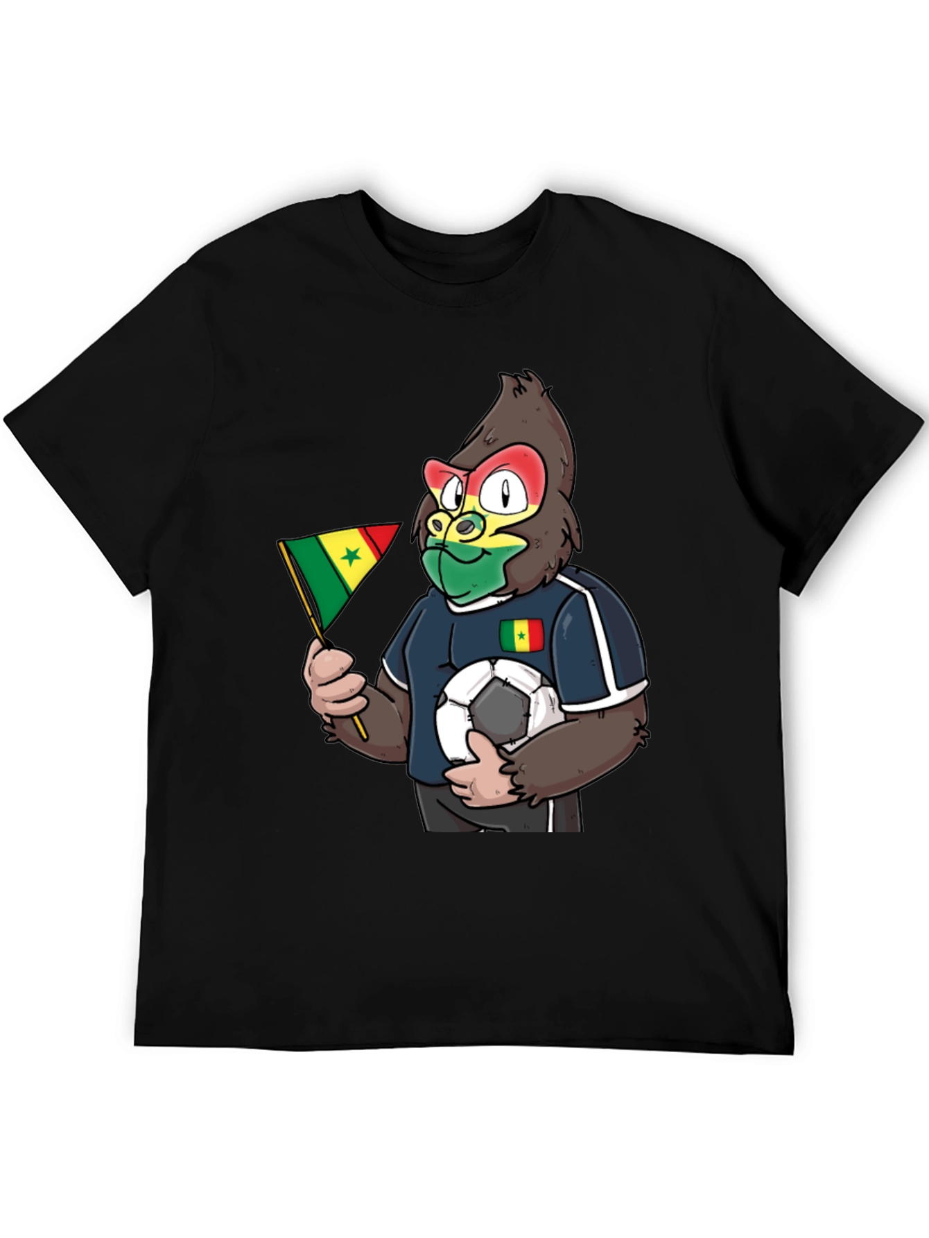 Senegal Soccer Fan Gorilla T-Shirt