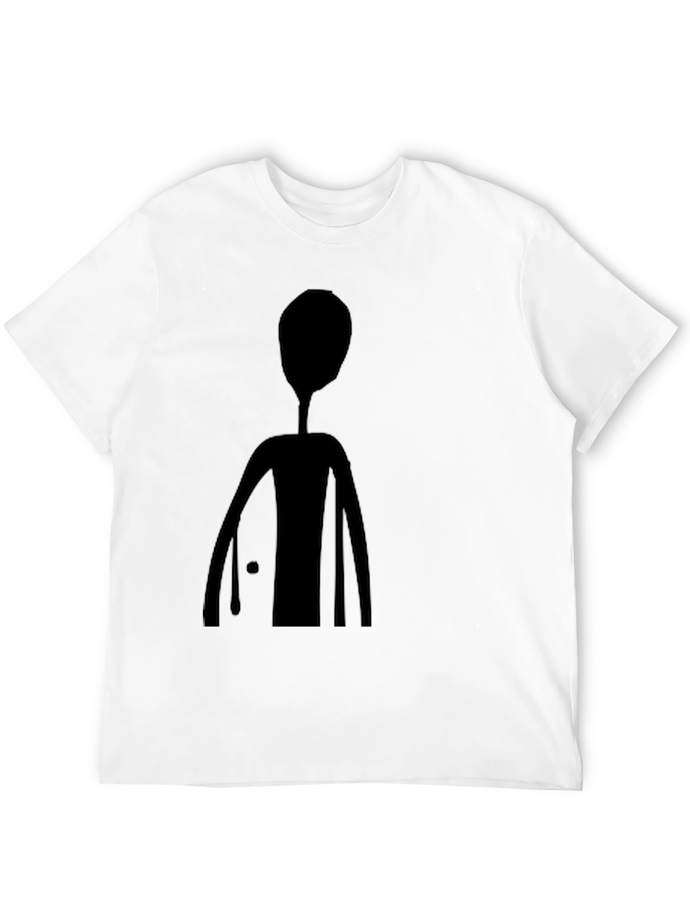 Mens Black T-Shirt with Alien Graphic