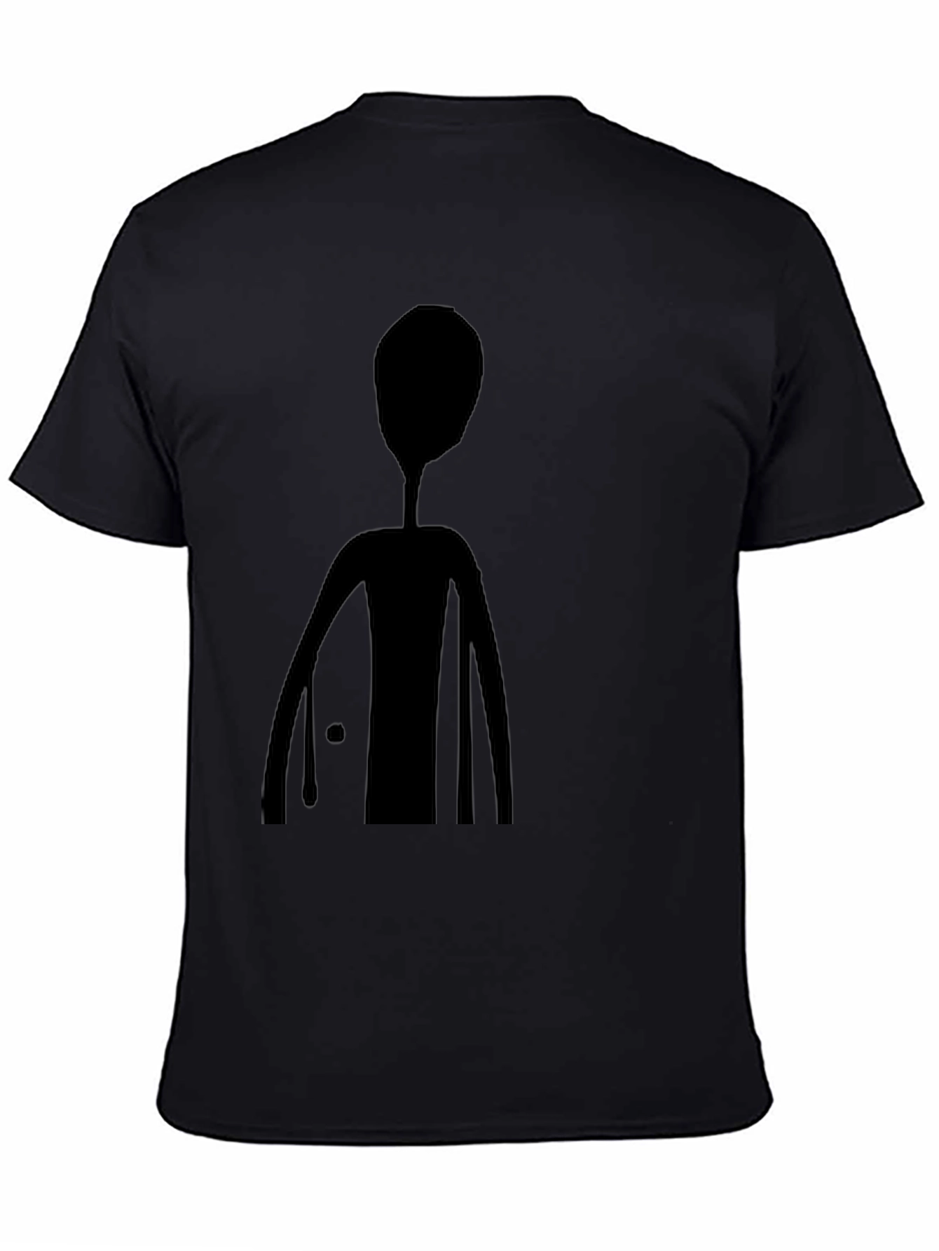 Mens Black T-Shirt with Alien Graphic