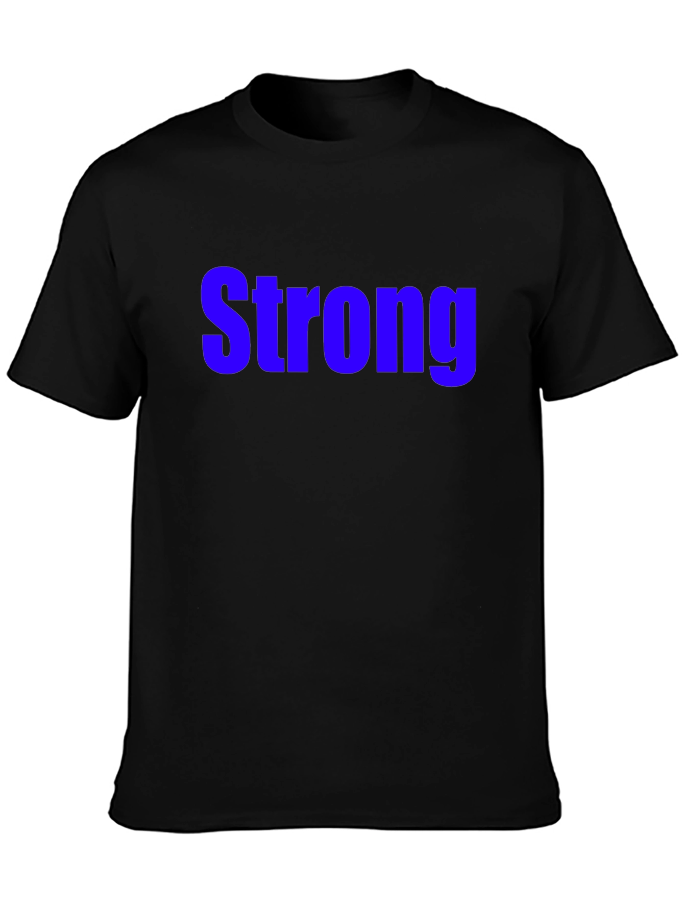 Mens Black Strong Graphic Tee