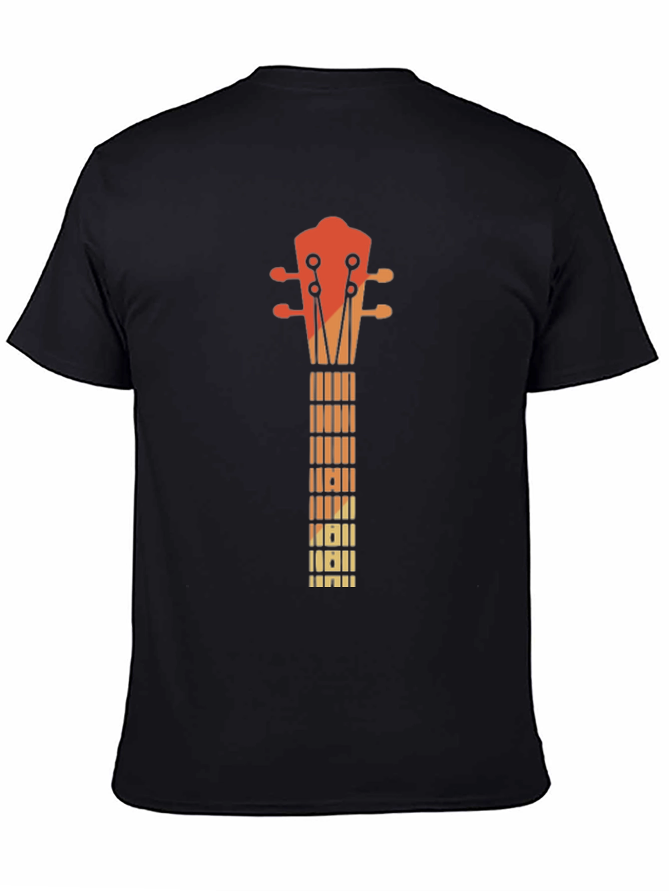 Retro Guitar Neck Graphic Tee - Music Lovers T-Shirt